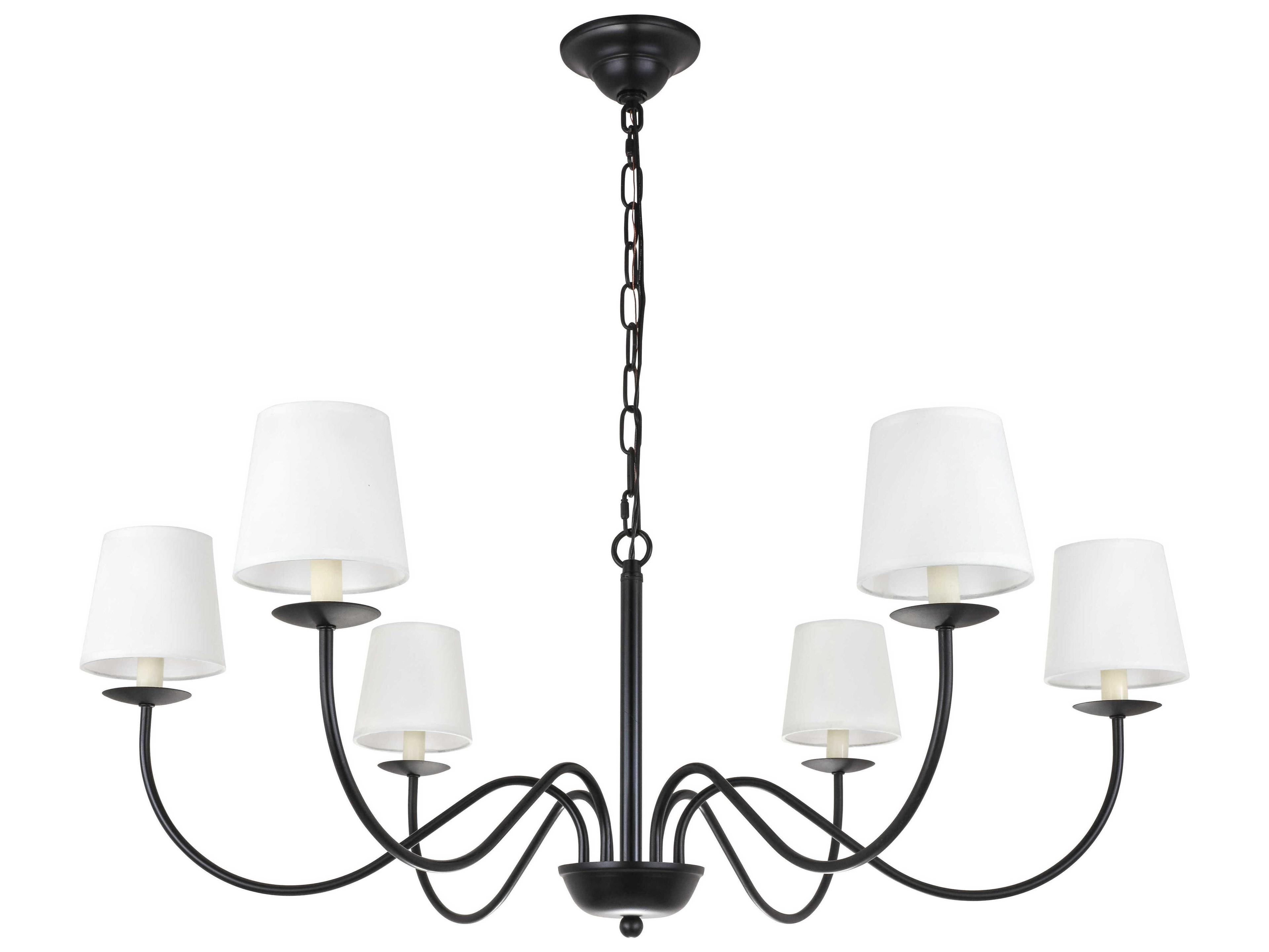 Elegant Lighting Eclipse 6-Light Black Chandelier