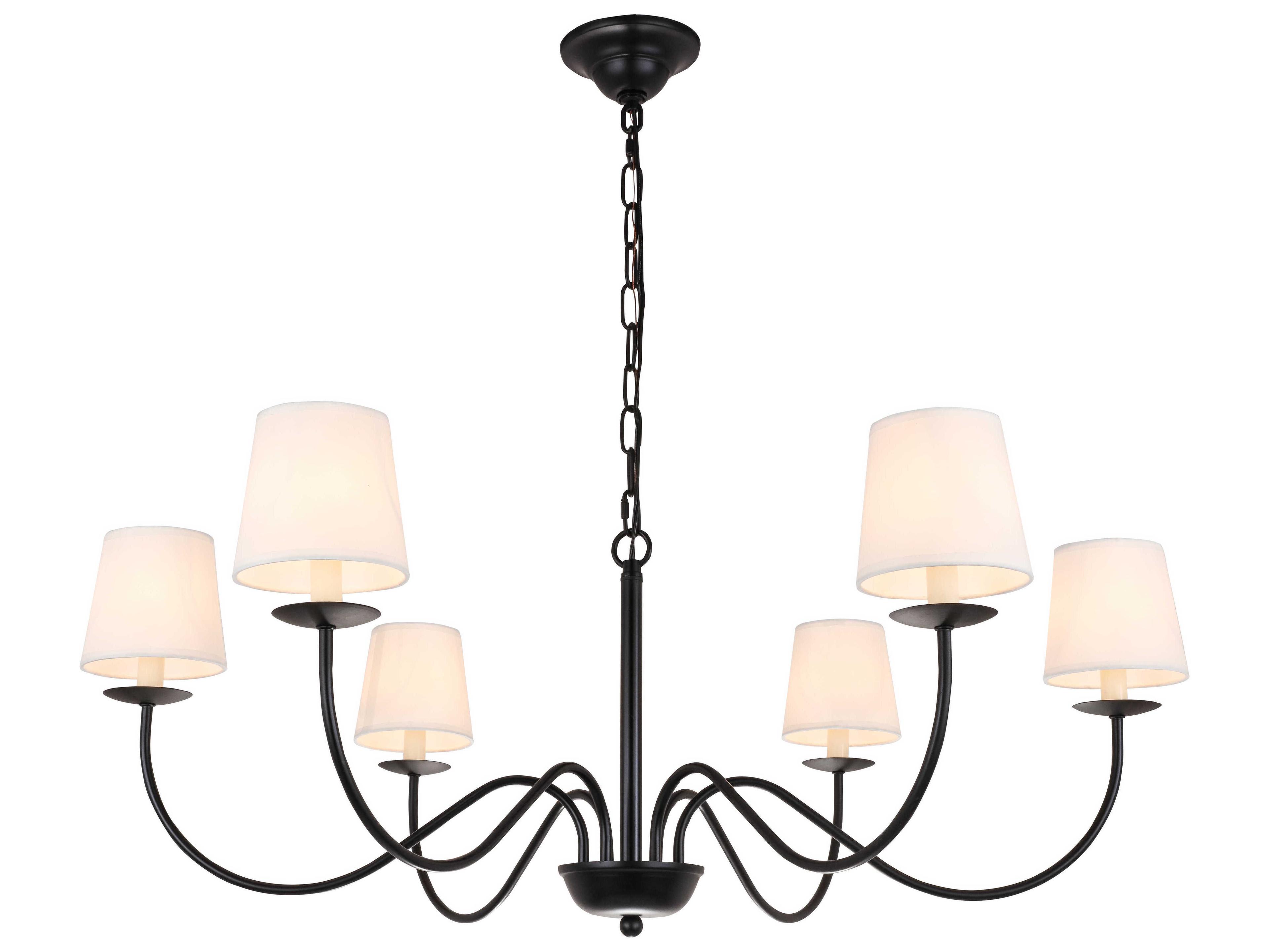 Elegant Lighting Eclipse 6-Light Black Chandelier