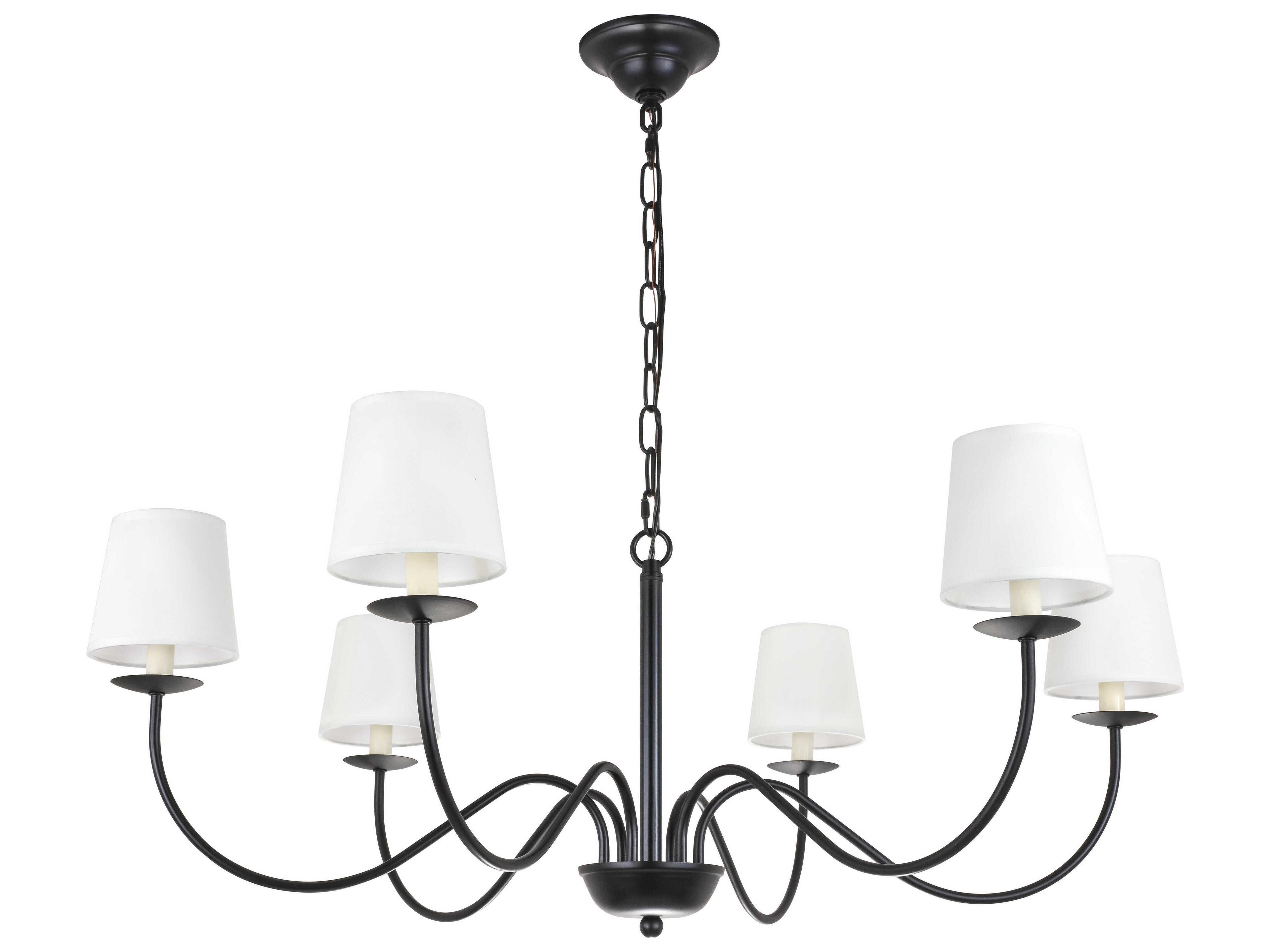 Elegant Lighting Eclipse 6-Light Black Chandelier