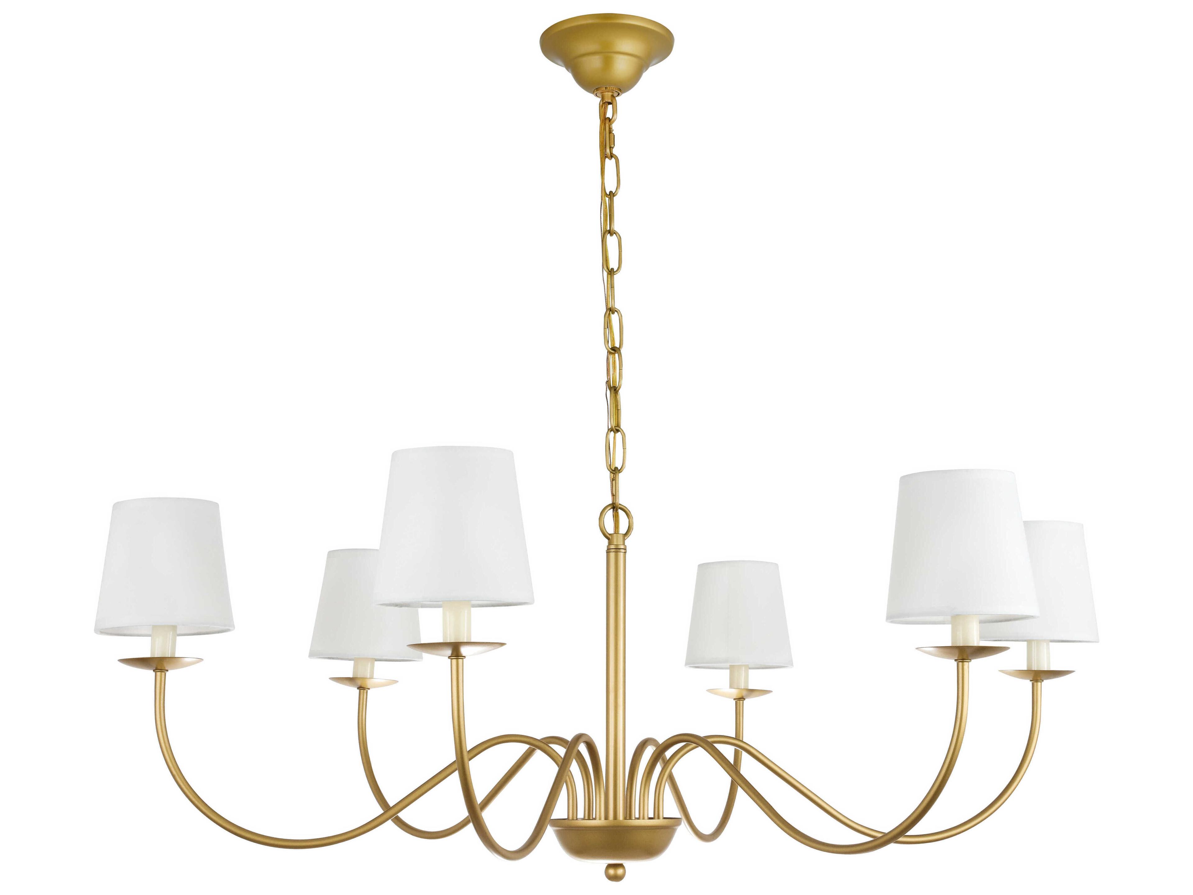 Elegant Lighting Eclipse 6-Light Brass Chandelier