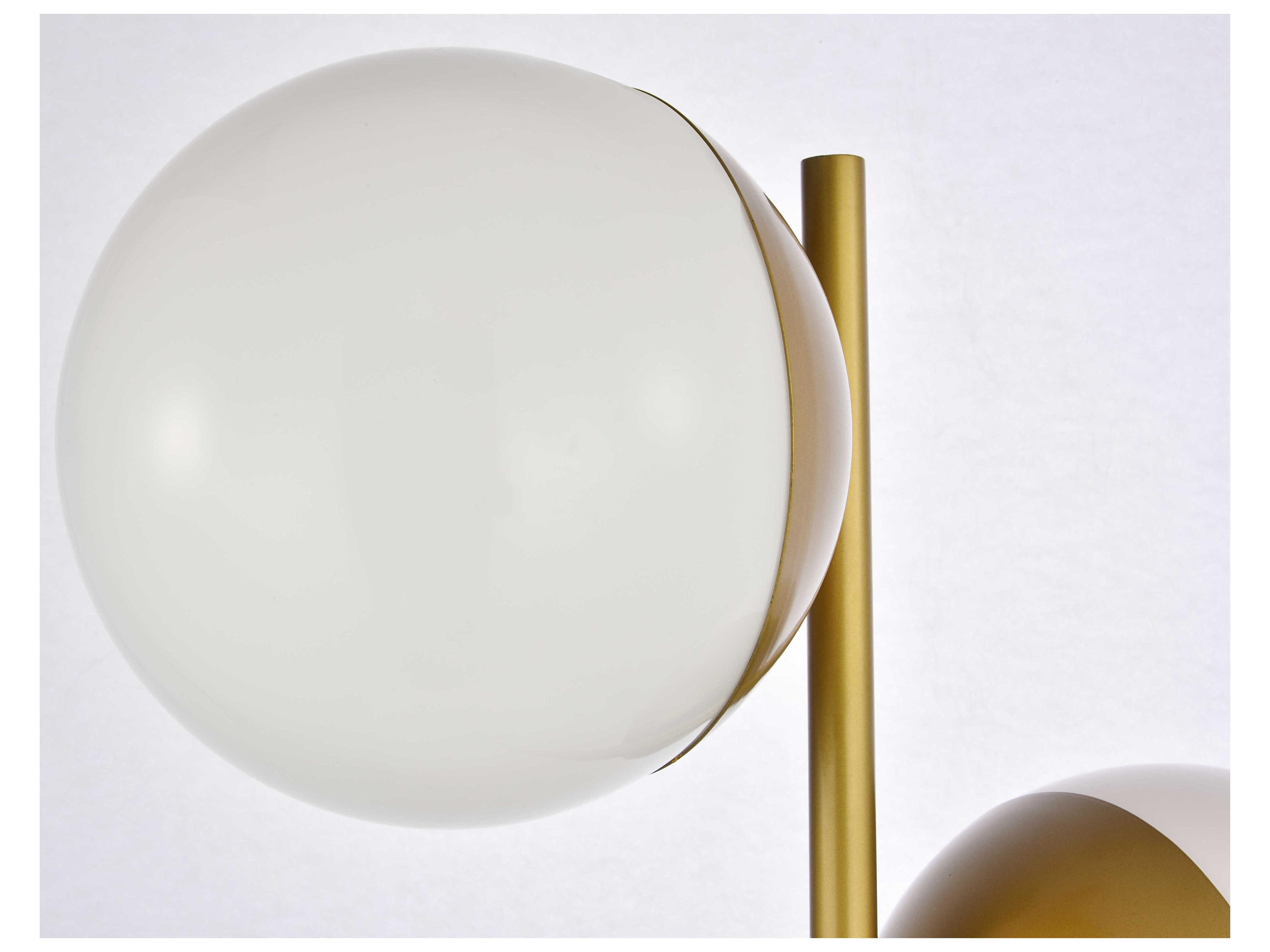 Elegant Lighting Eclipse Brass Glass Floor Lamp