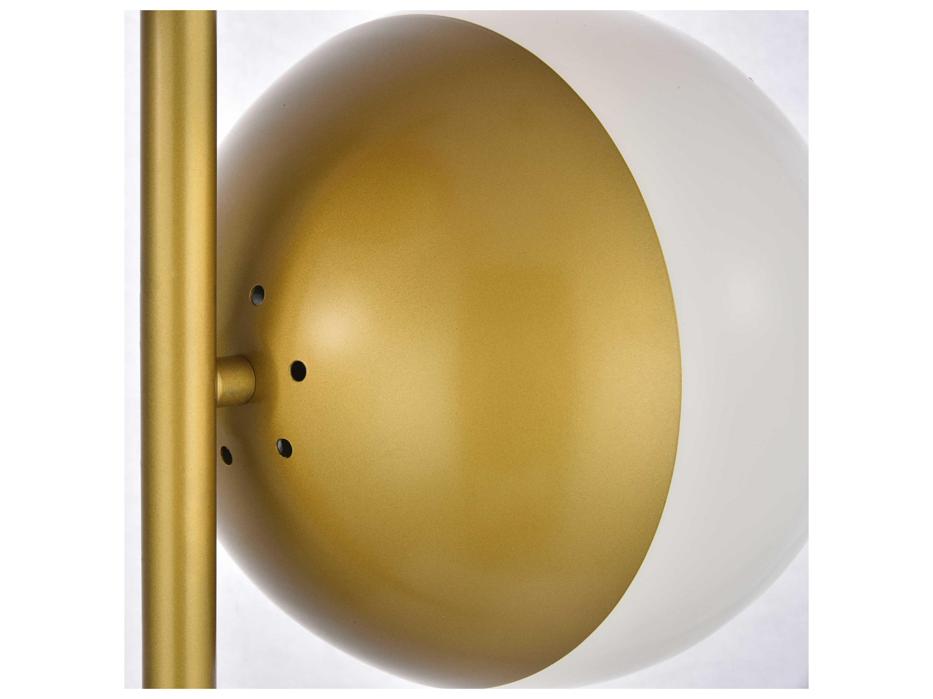 Elegant Lighting Eclipse Brass Glass Floor Lamp