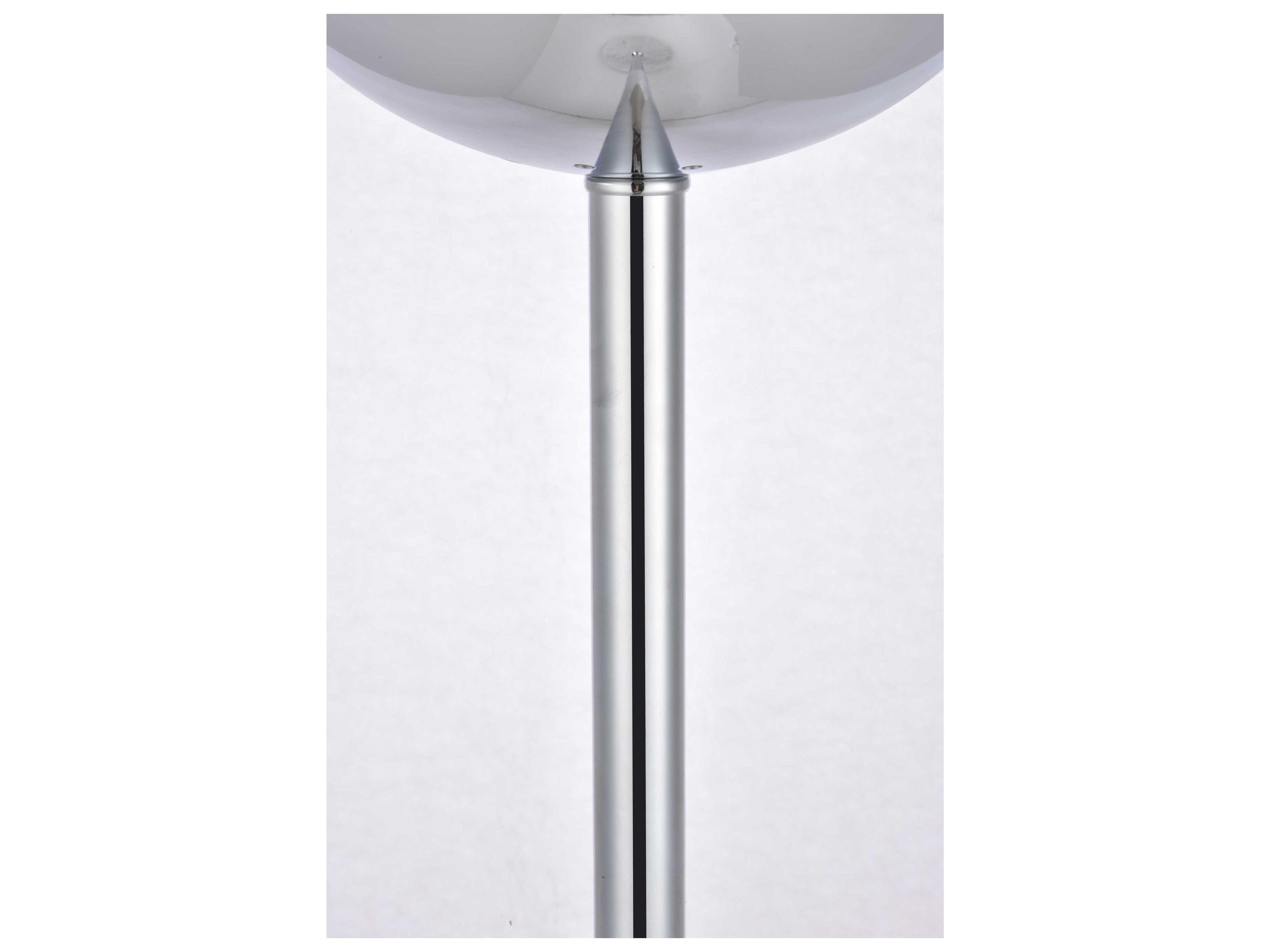 Elegant Lighting Eclipse Chrome Floor Lamp with Clear Glass Shade