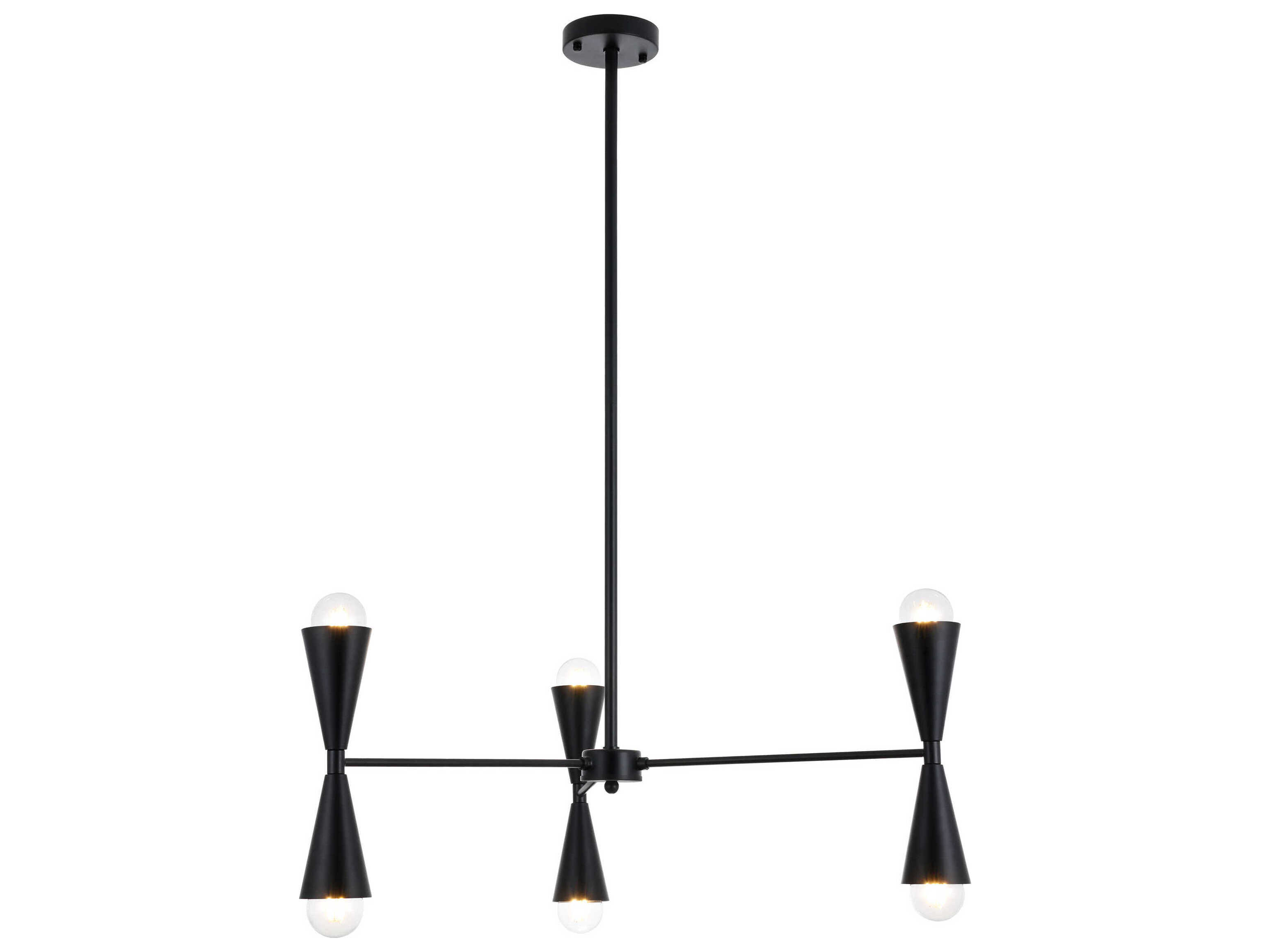Elegant Lighting Cade 6-Light Black Chandelier