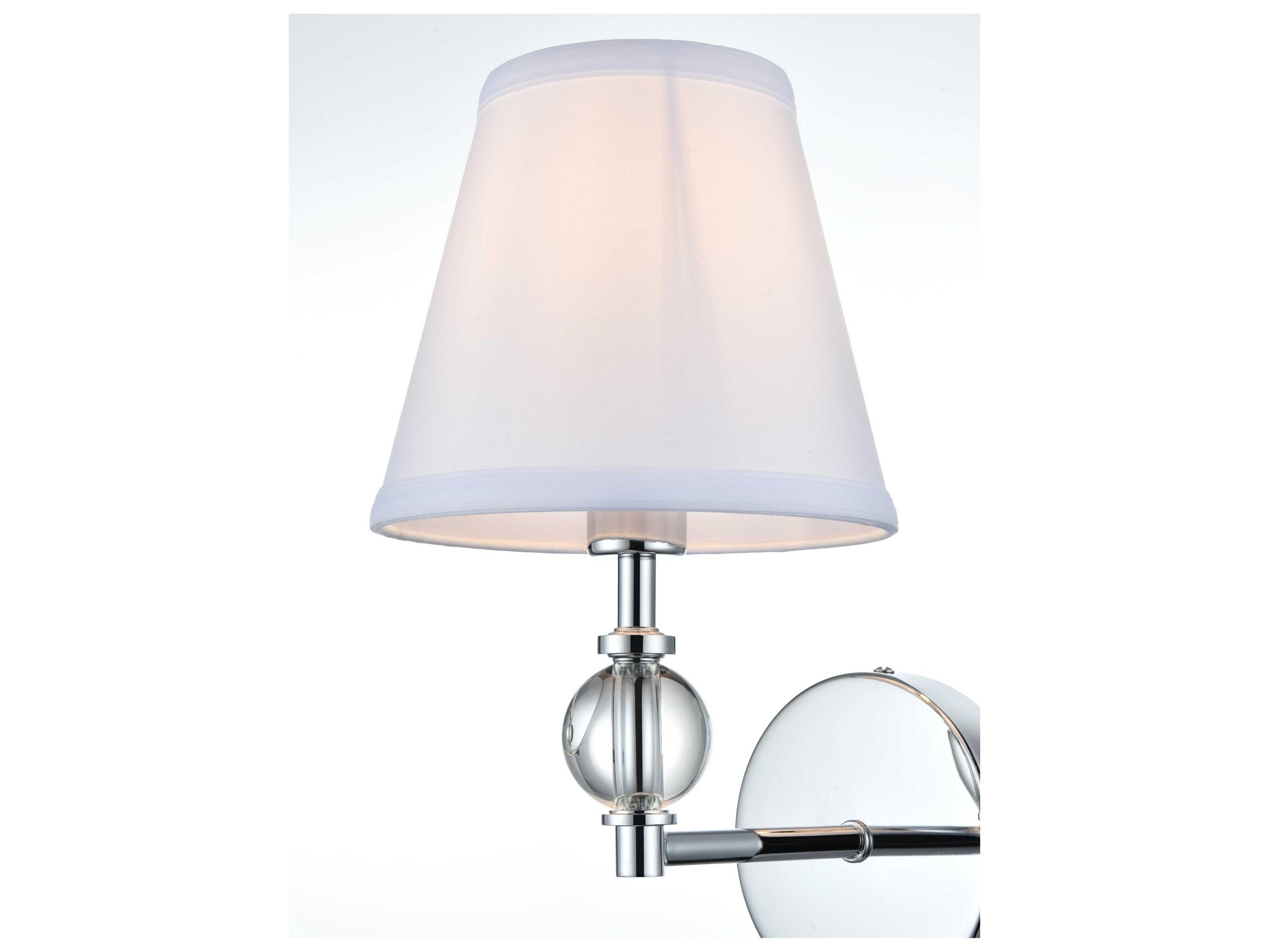 Elegant Lighting Bethany 1-Light Chrome Wall Sconce