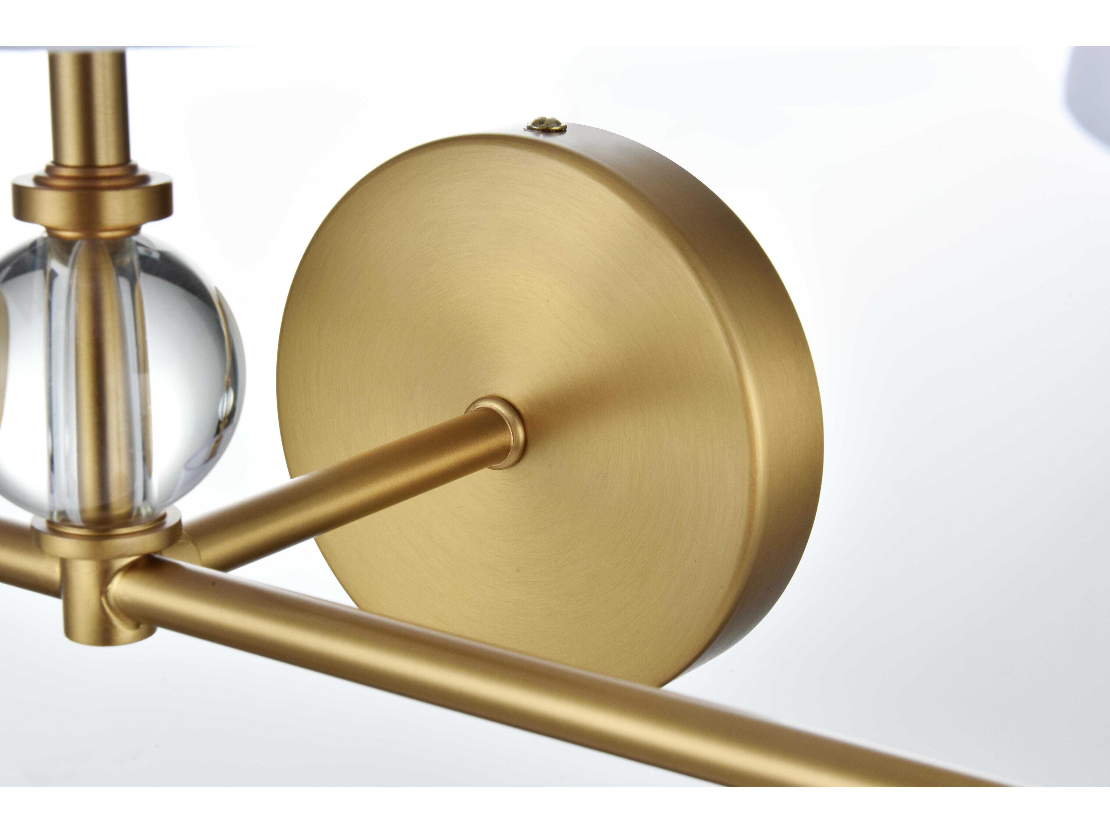 Elegant Lighting Bethany 3-Light Satin Gold Vanity Light