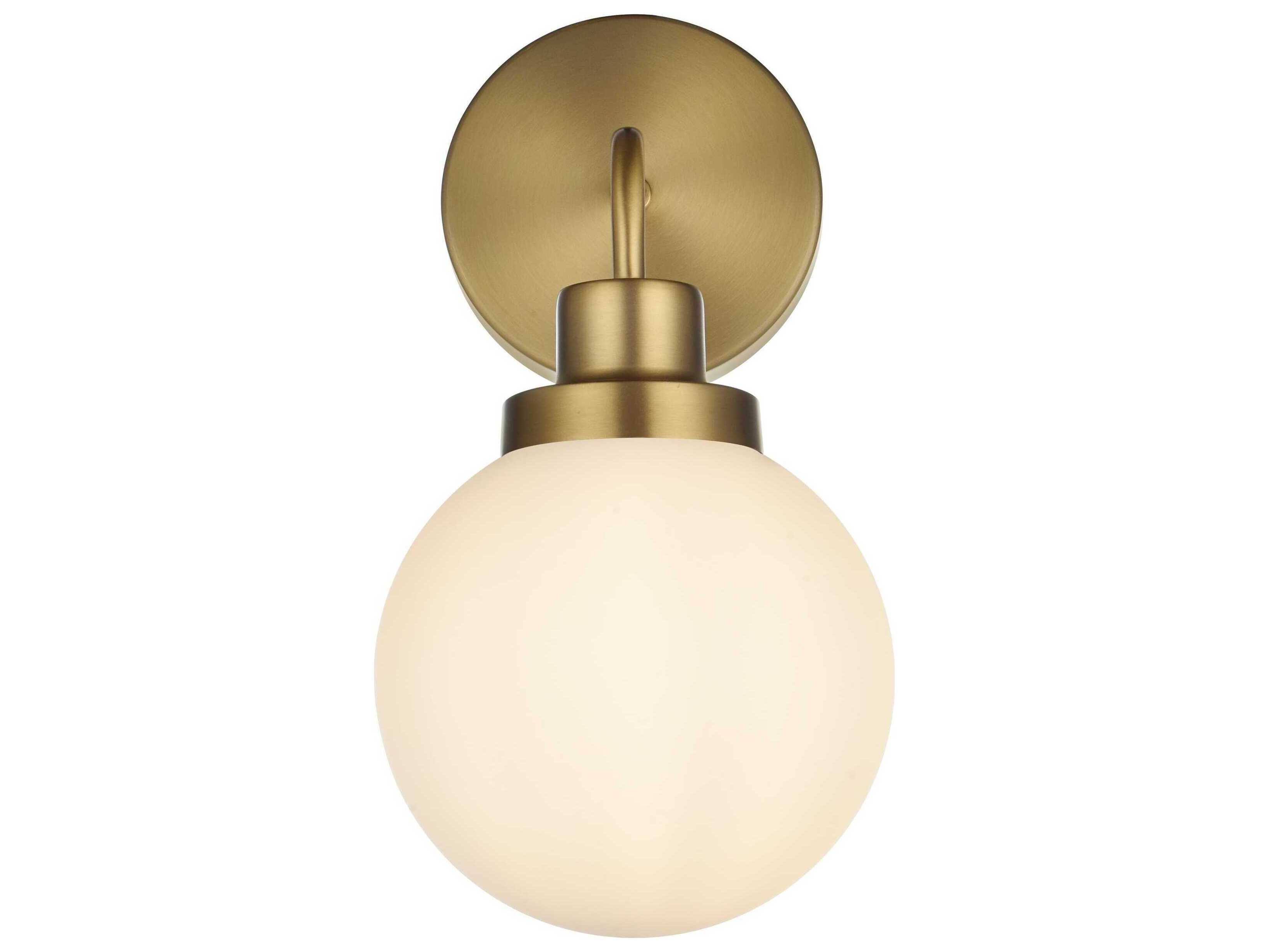 Elegant Lighting Hanson 1-Light Satin Gold Wall Sconce