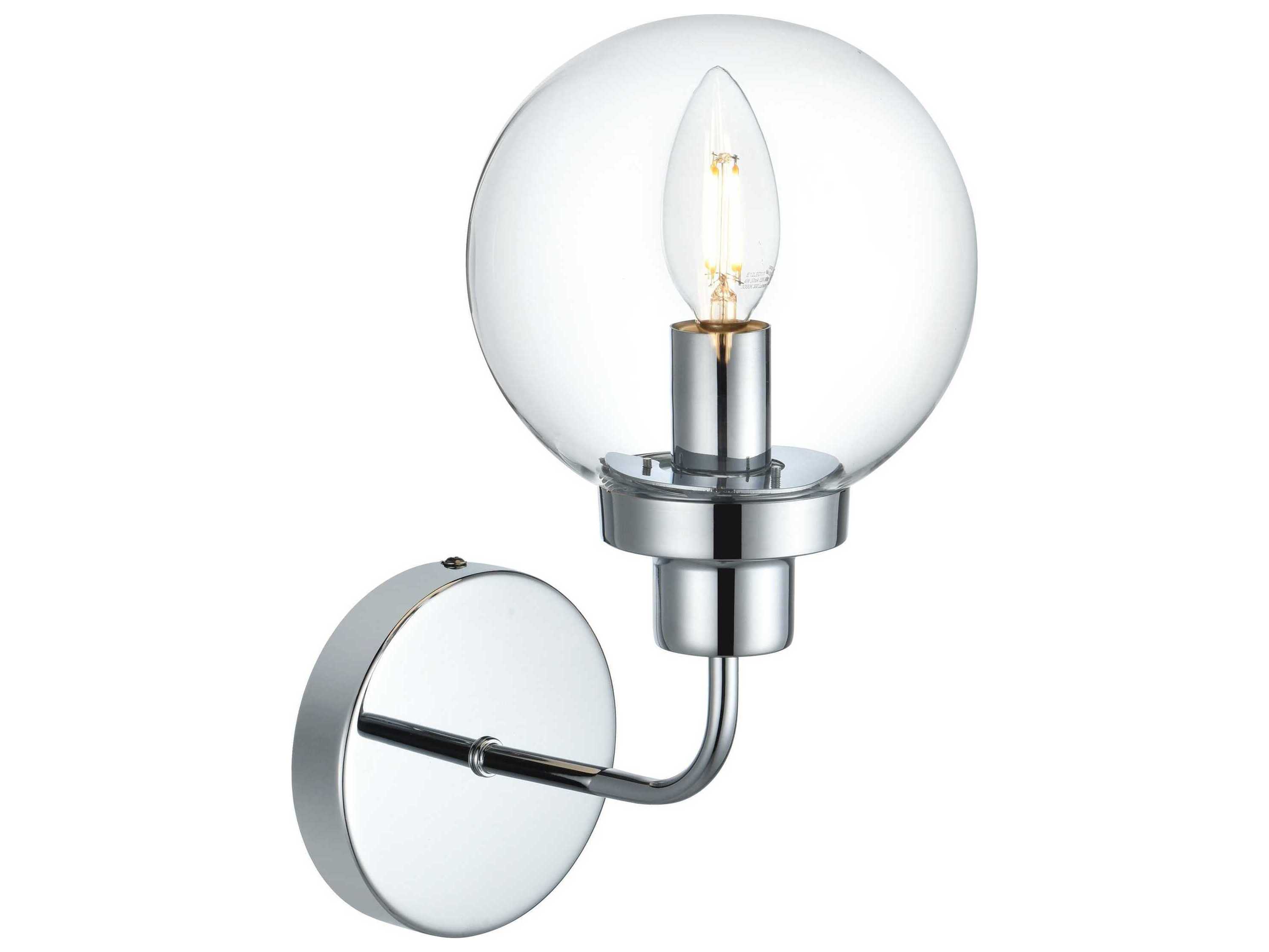 Elegant Lighting Hanson 1-Light Chrome Wall Sconce