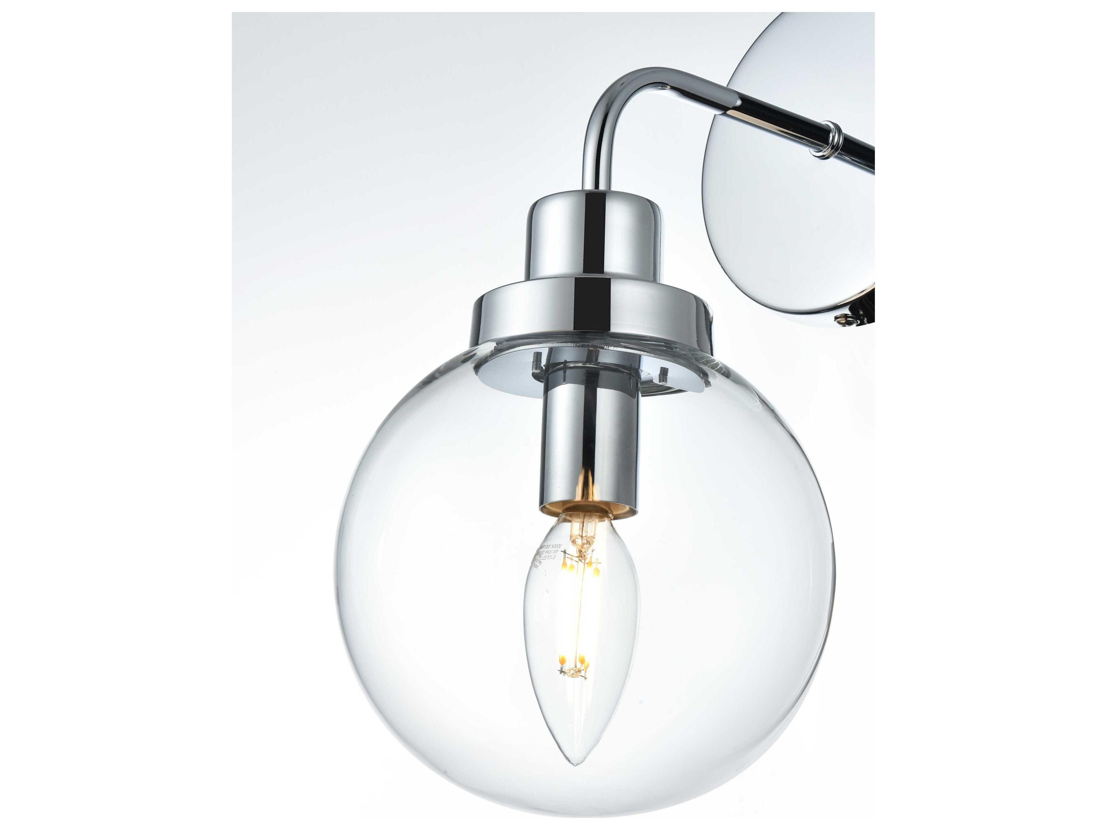 Elegant Lighting Hanson 1-Light Chrome Wall Sconce