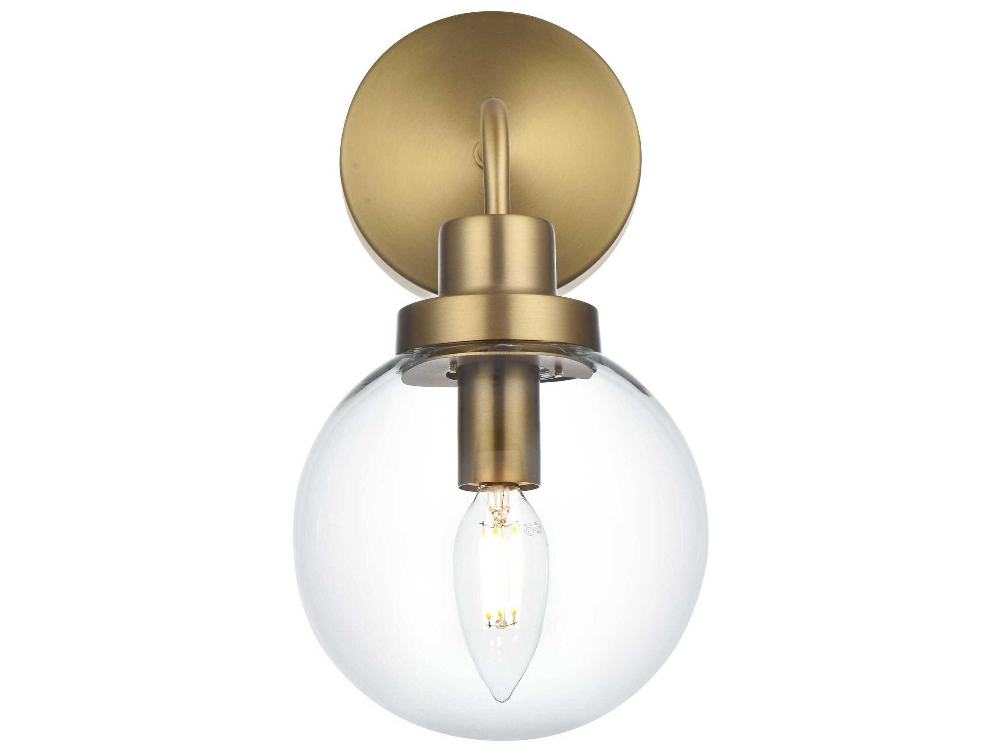 Elegant Lighting Hanson 1-Light Satin Gold Wall Sconce