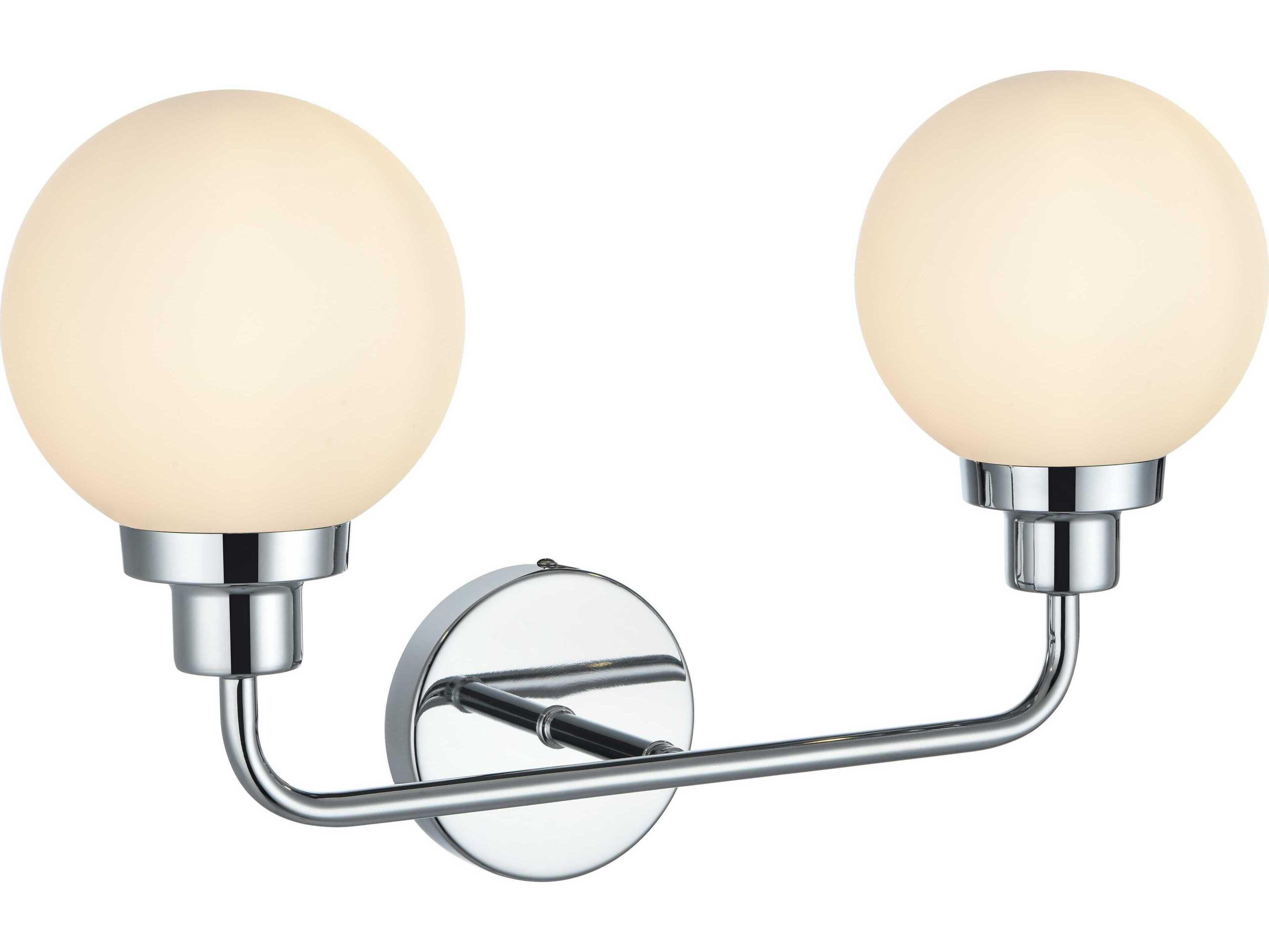 Elegant Lighting Hanson 2-Light Chrome Vanity Light