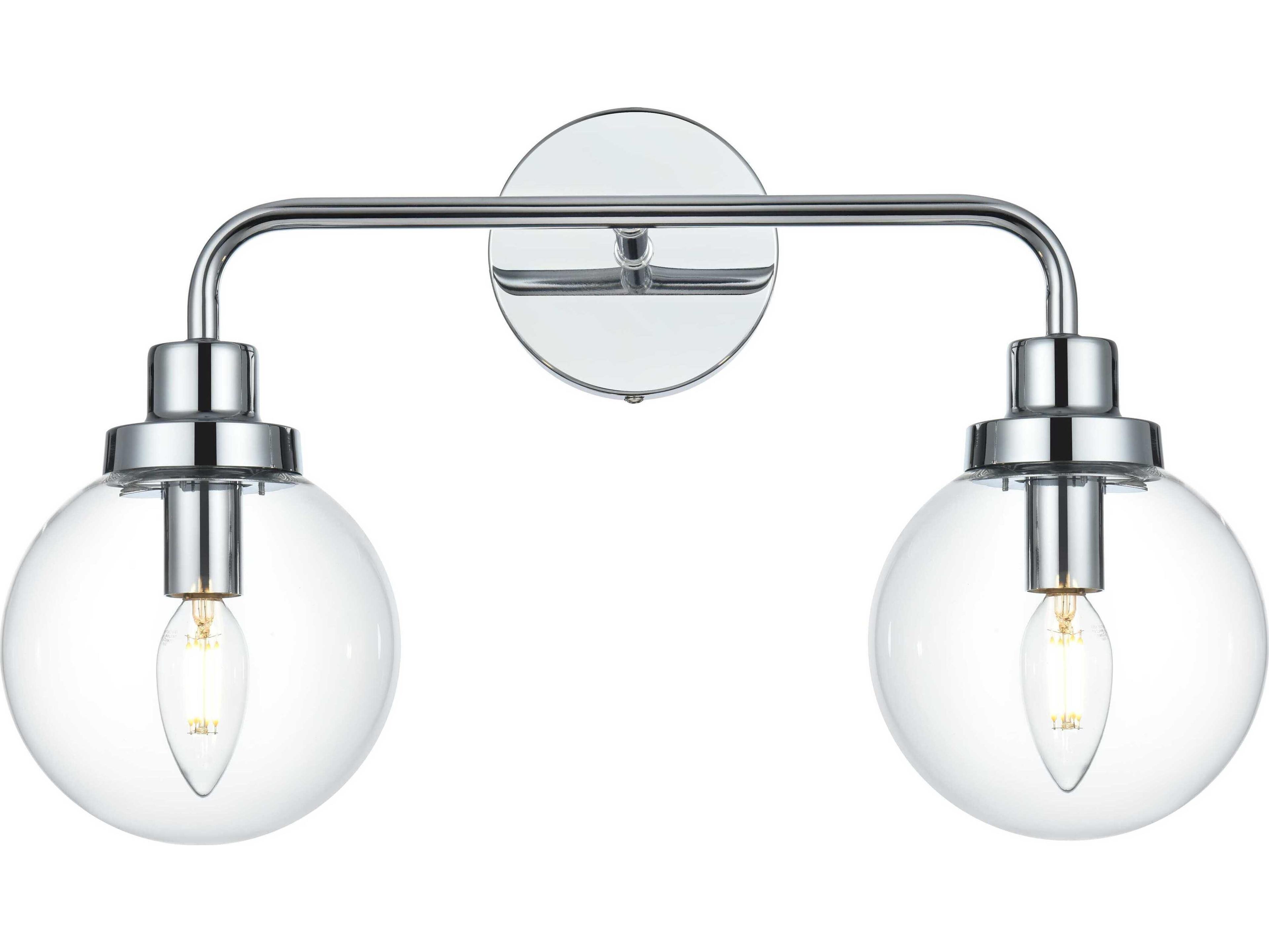 Elegant Lighting Hanson 2-Light Chrome Vanity Light