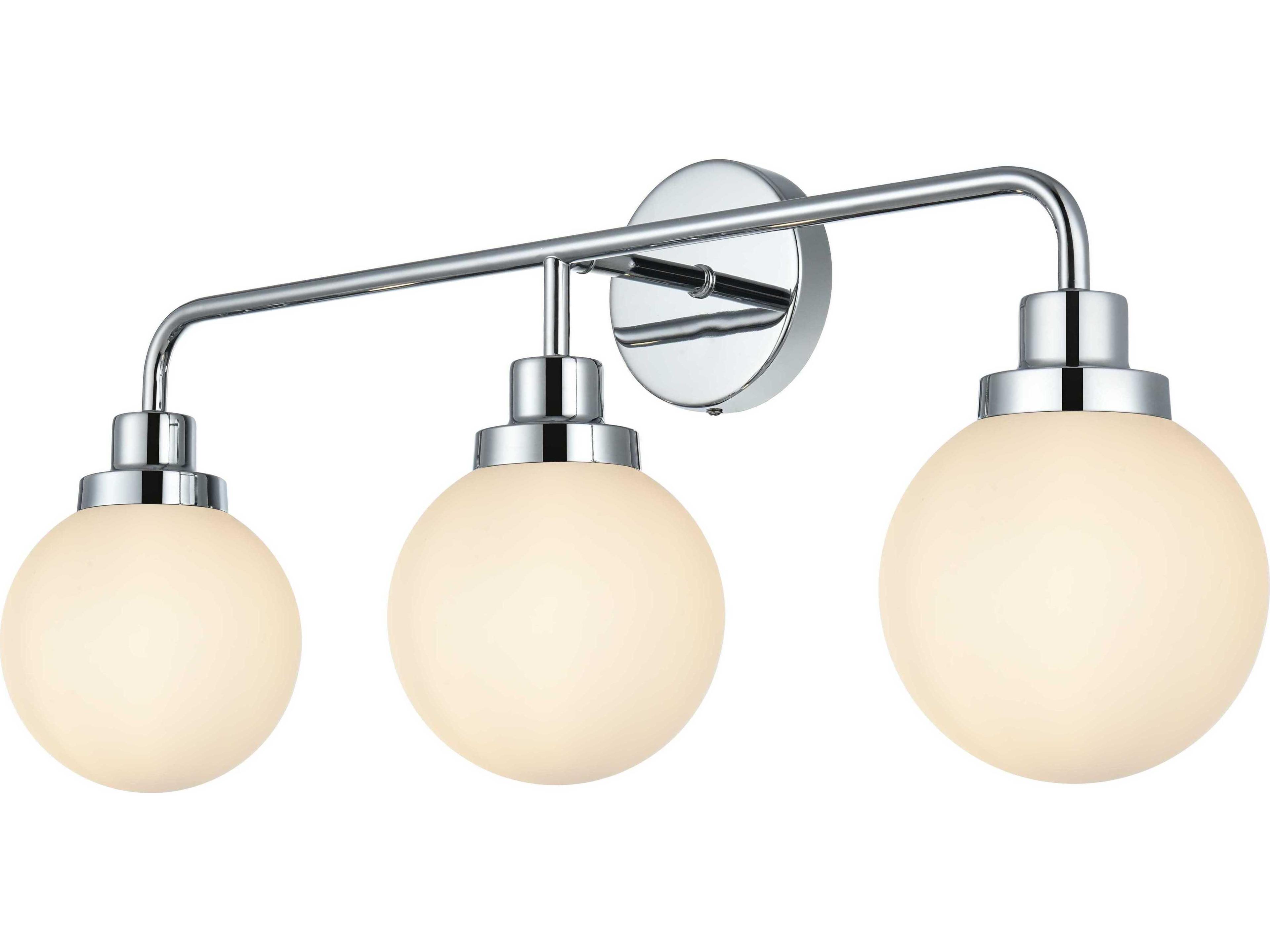 Elegant Lighting Hanson 3-Light Chrome Vanity Light