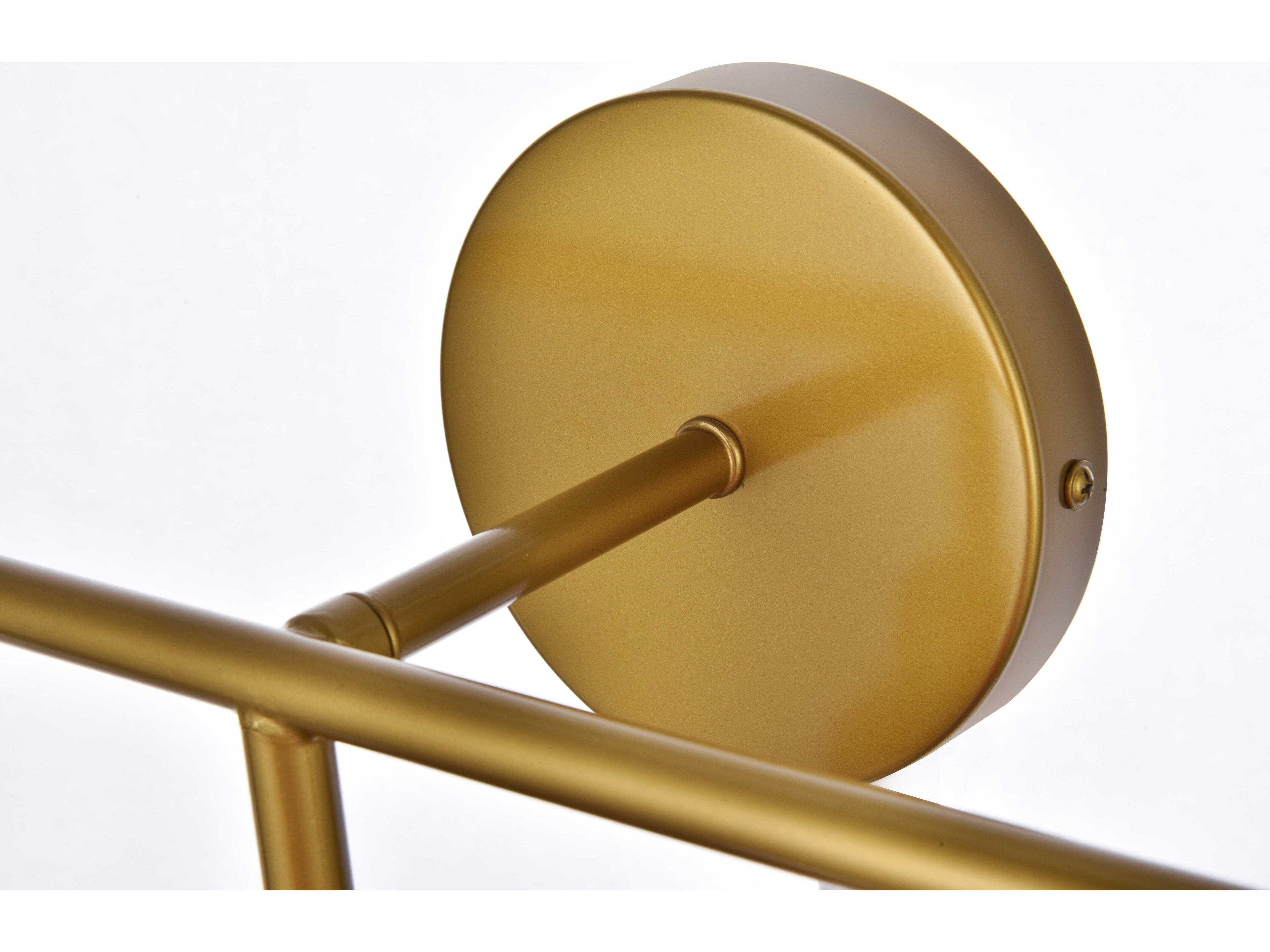 Elegant Lighting Hanson 3-Light Brass And Clear Shade Glass Vanity Light