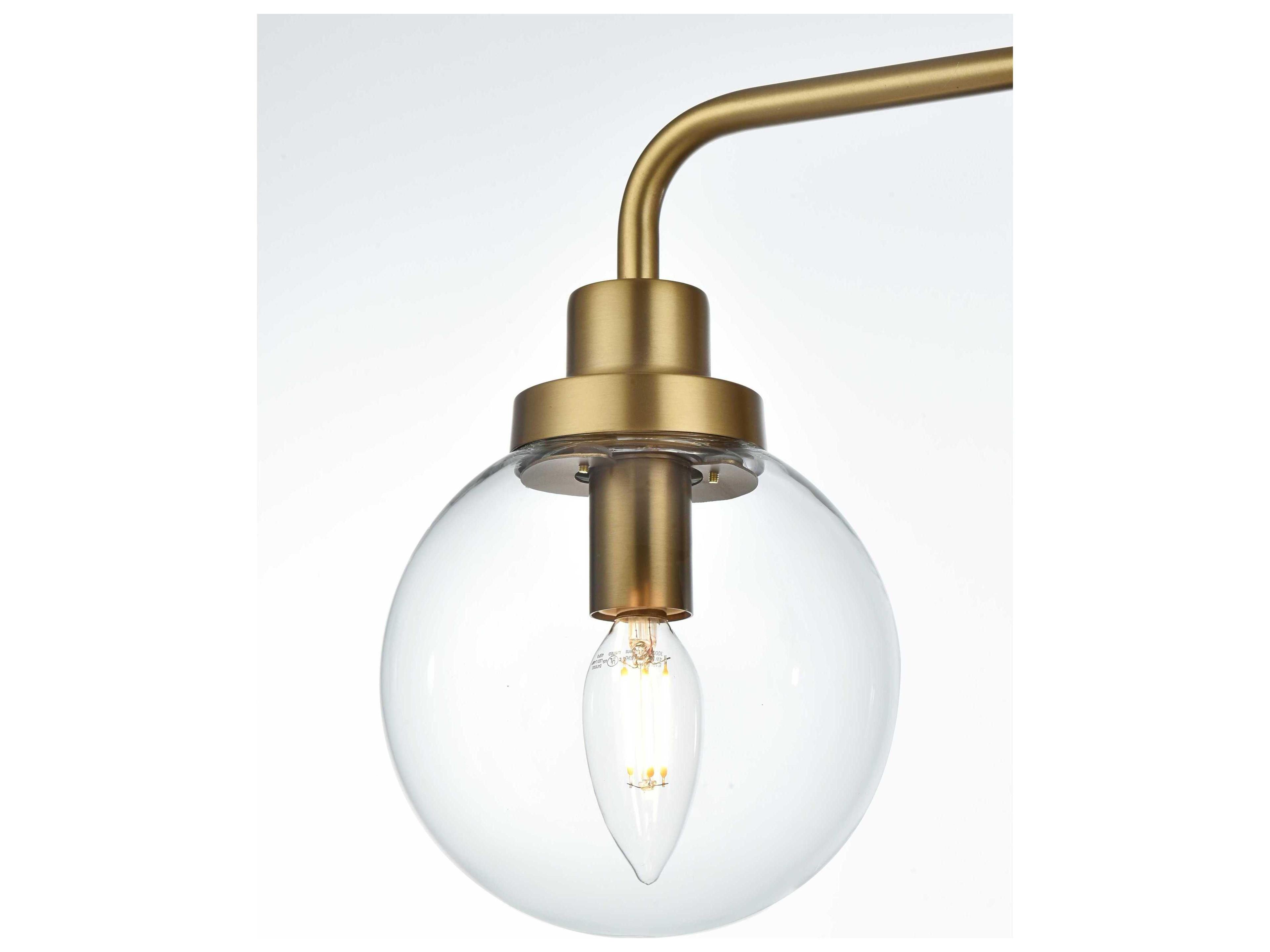 Elegant Lighting Hanson 3-Light Satin Gold Vanity Light