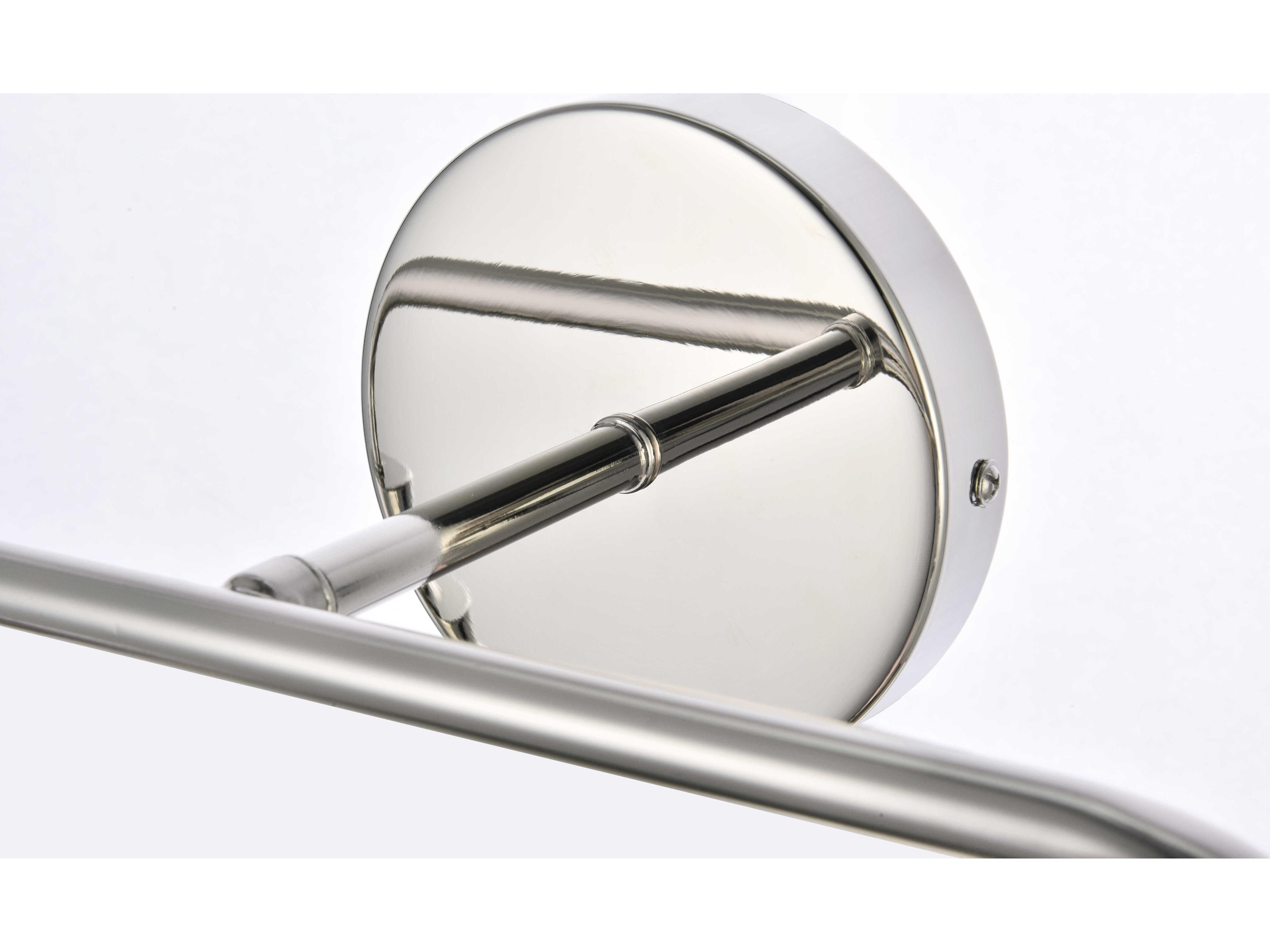 Elegant Lighting Hanson 4-Light Polished Nickel And Frosted Shade Glass Vanity Light