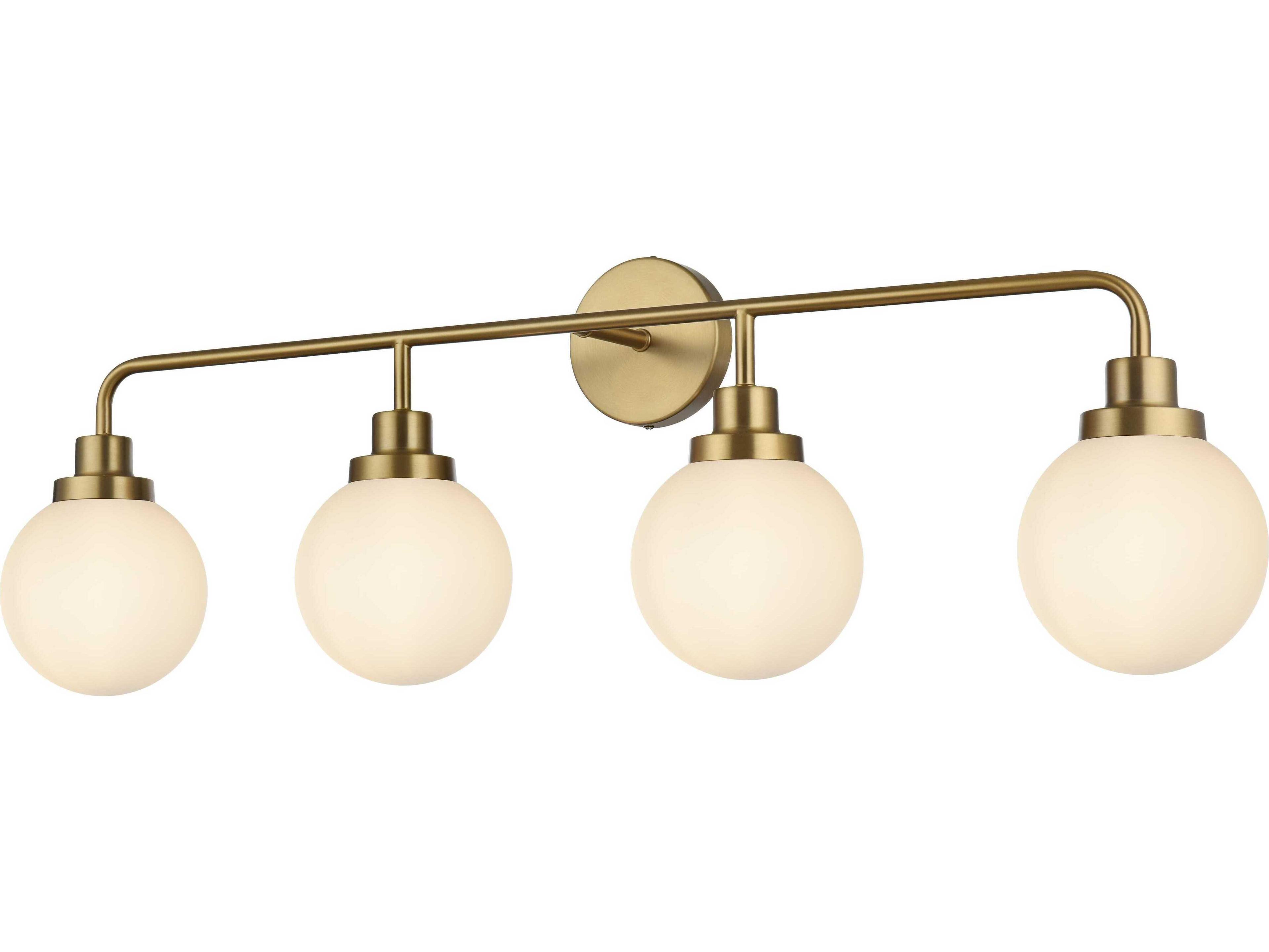 Elegant Lighting Hanson 4-Light Satin Gold Vanity Light