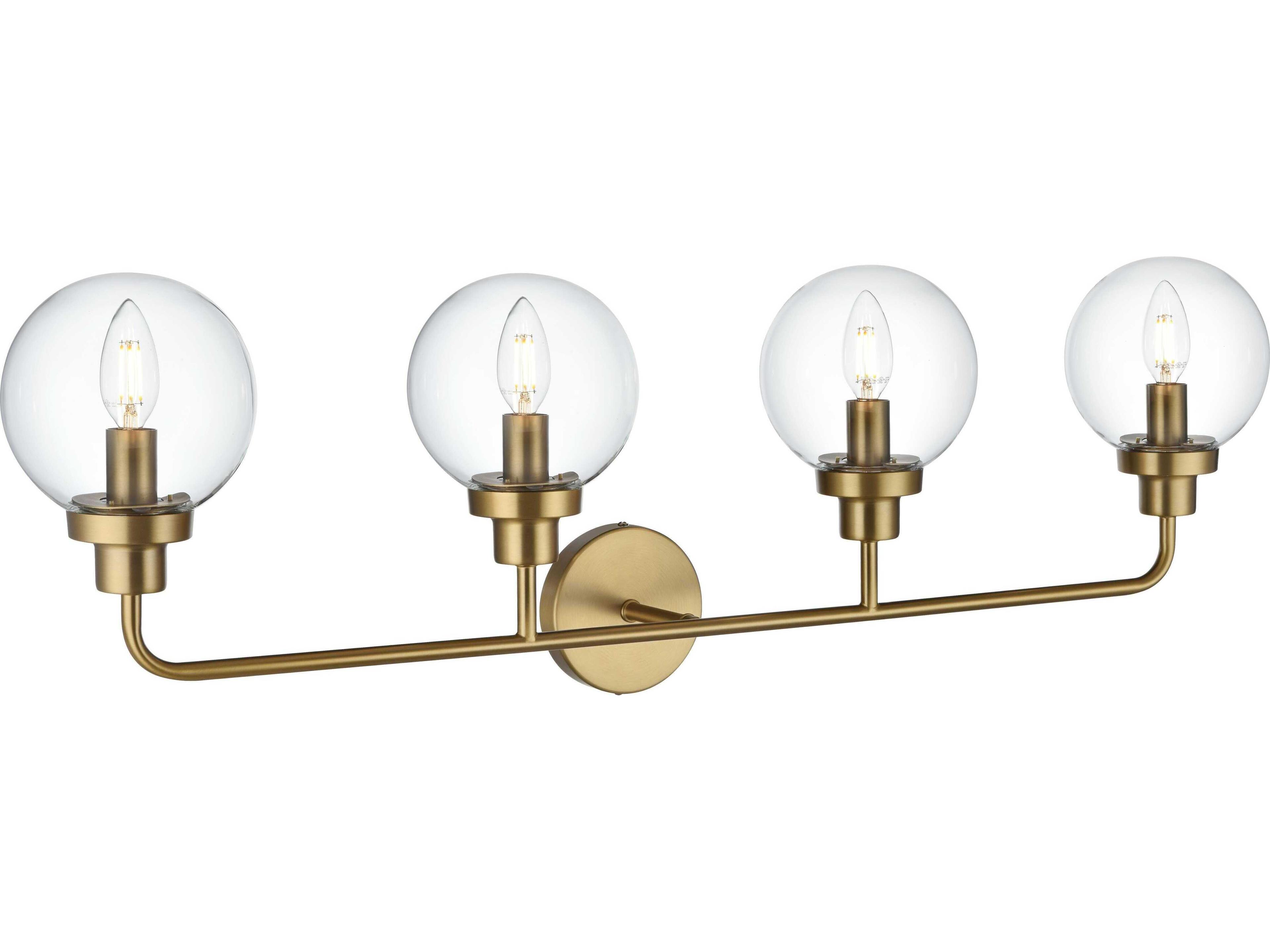 Elegant Lighting Hanson 4-Light Satin Gold Vanity Light