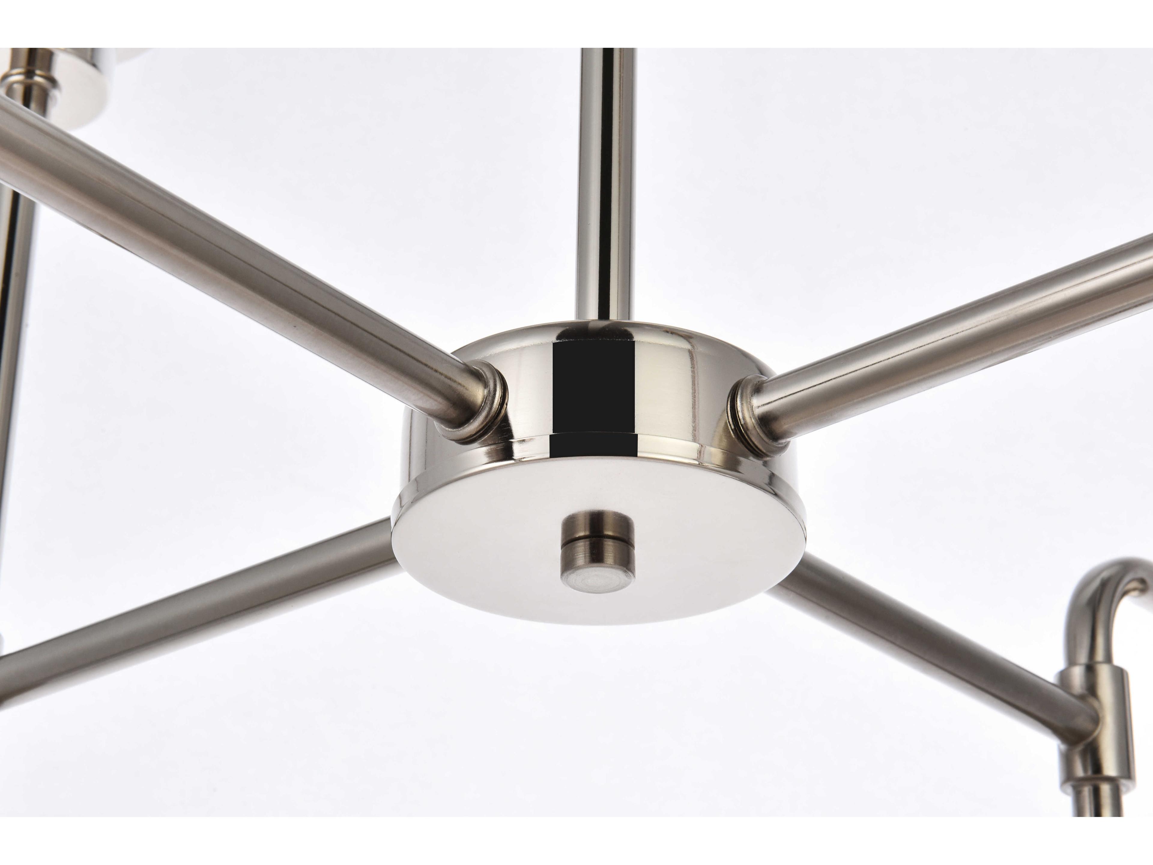 Elegant Lighting Hanson 8-Light Polished Nickel Glass Globe Chandelier