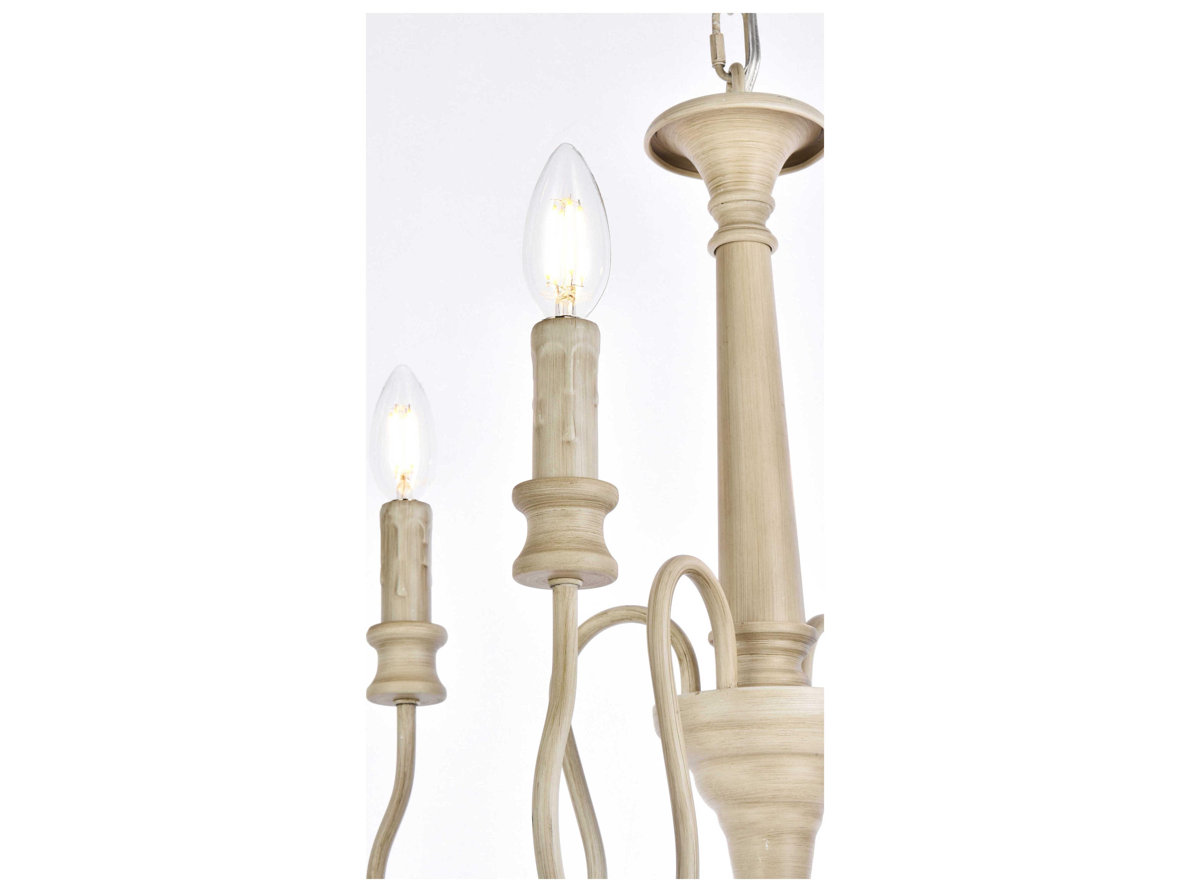 Elegant Lighting Flynx 4-Light Weathered Dove Chrome Chandelier