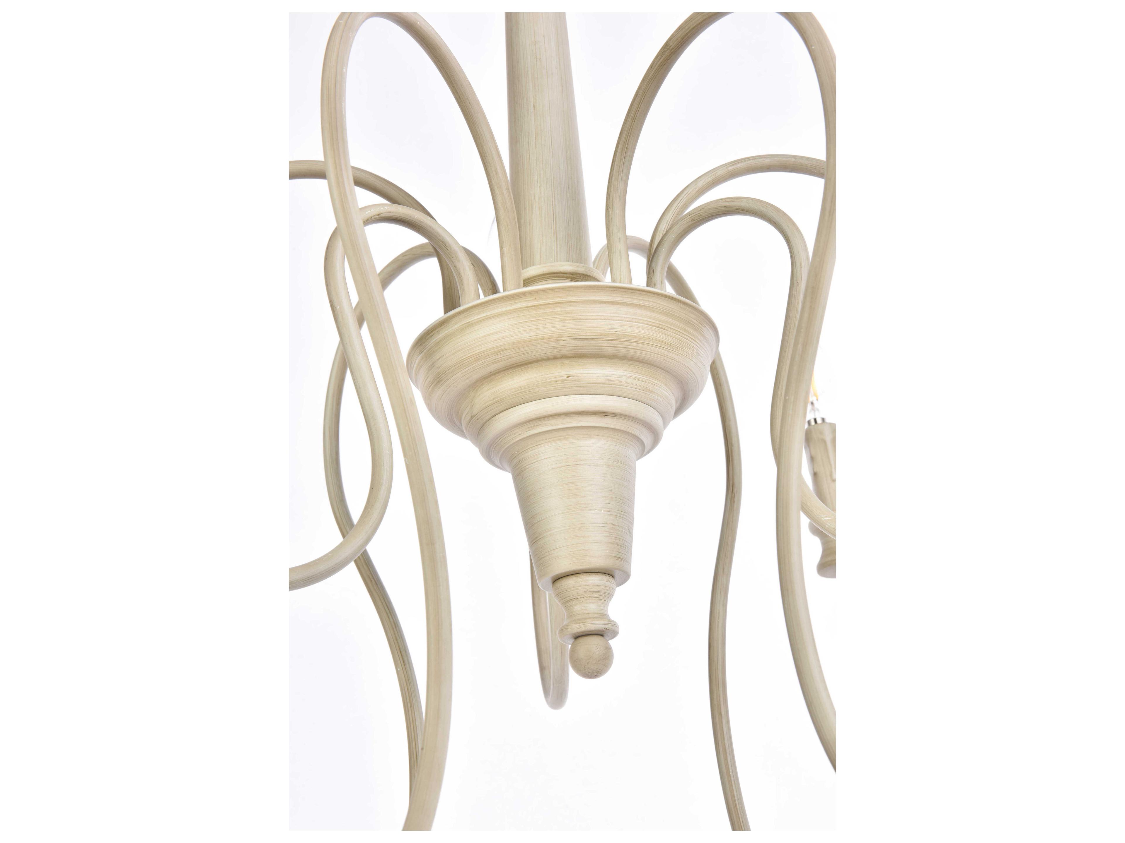 Elegant Lighting Flynx 9-Light Weathered Dove Chrome Chandelier