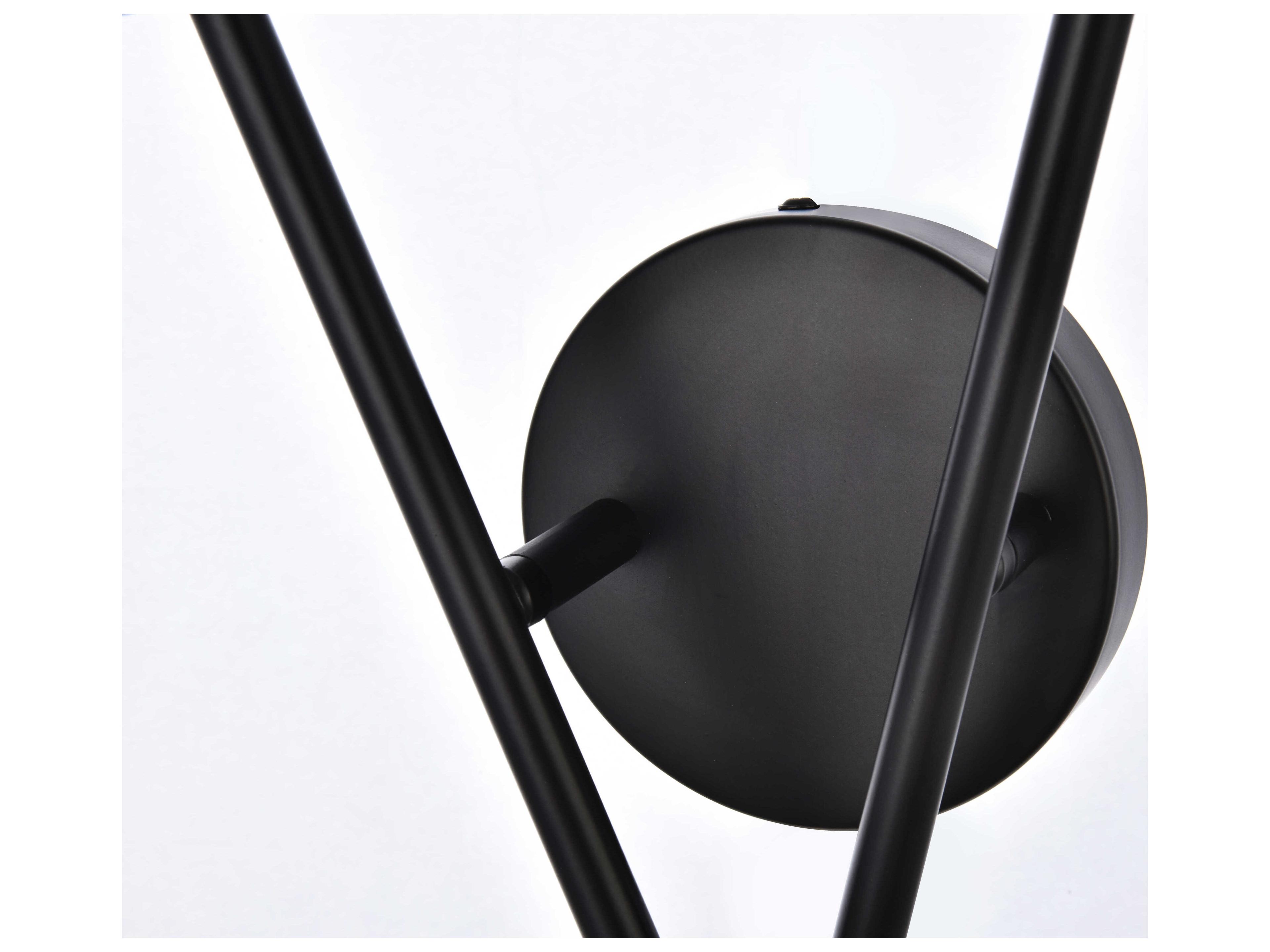 Elegant Lighting Armin 2-Light Black And Brass Wall Sconce