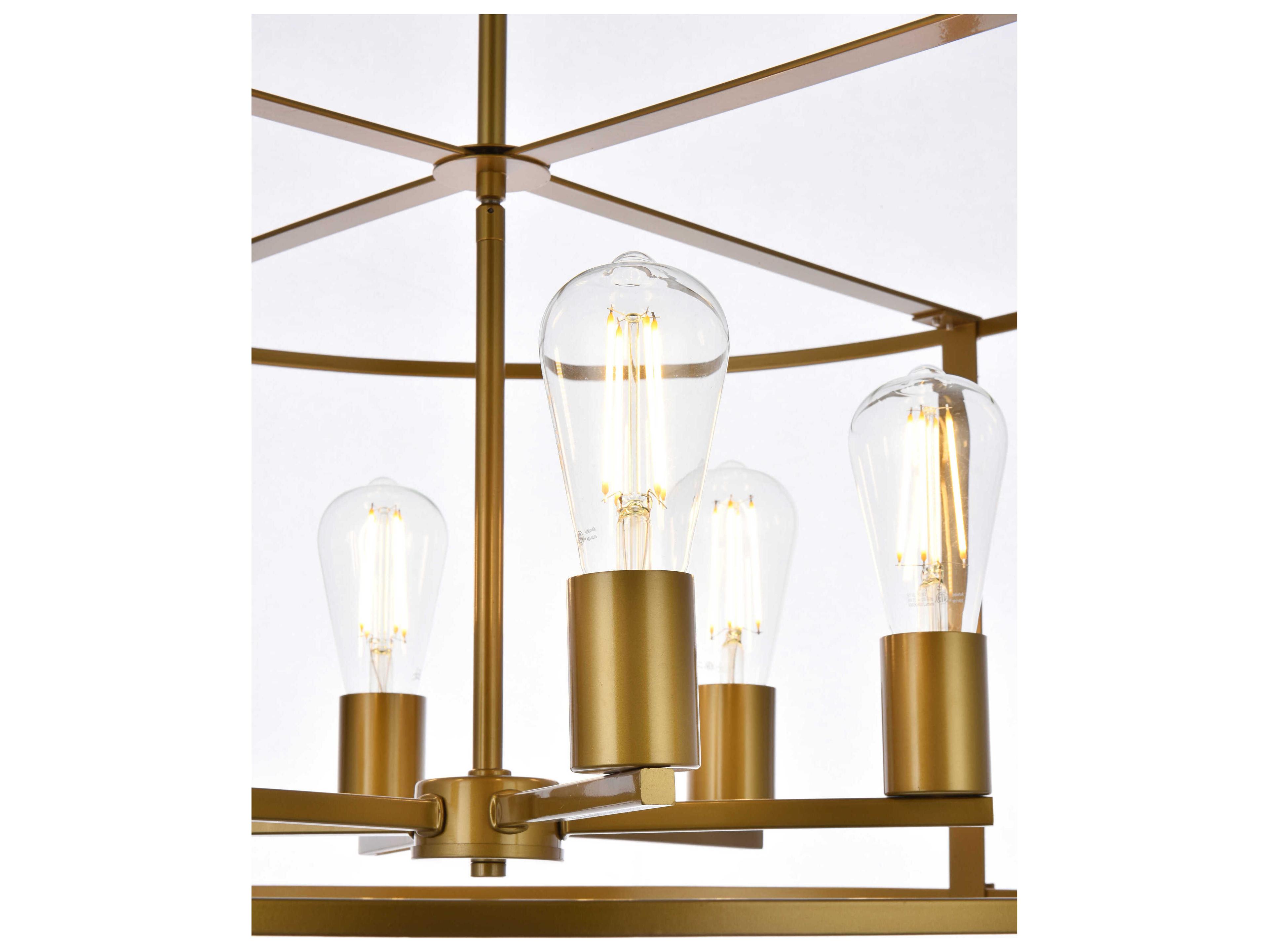 Elegant Lighting Agnys 6-Light Brass Chandelier