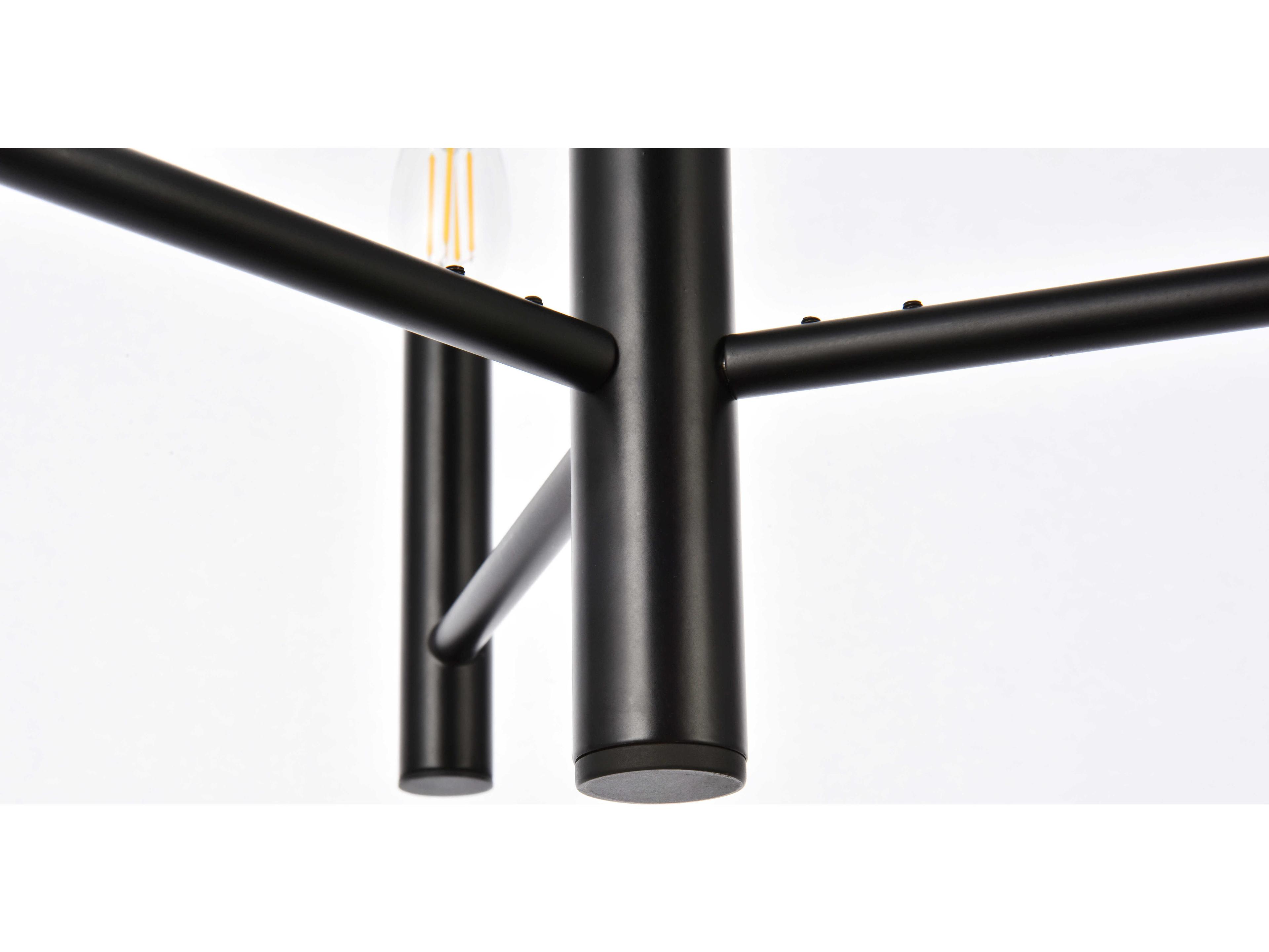 Elegant Lighting Carmella 3-Light Black Chandelier