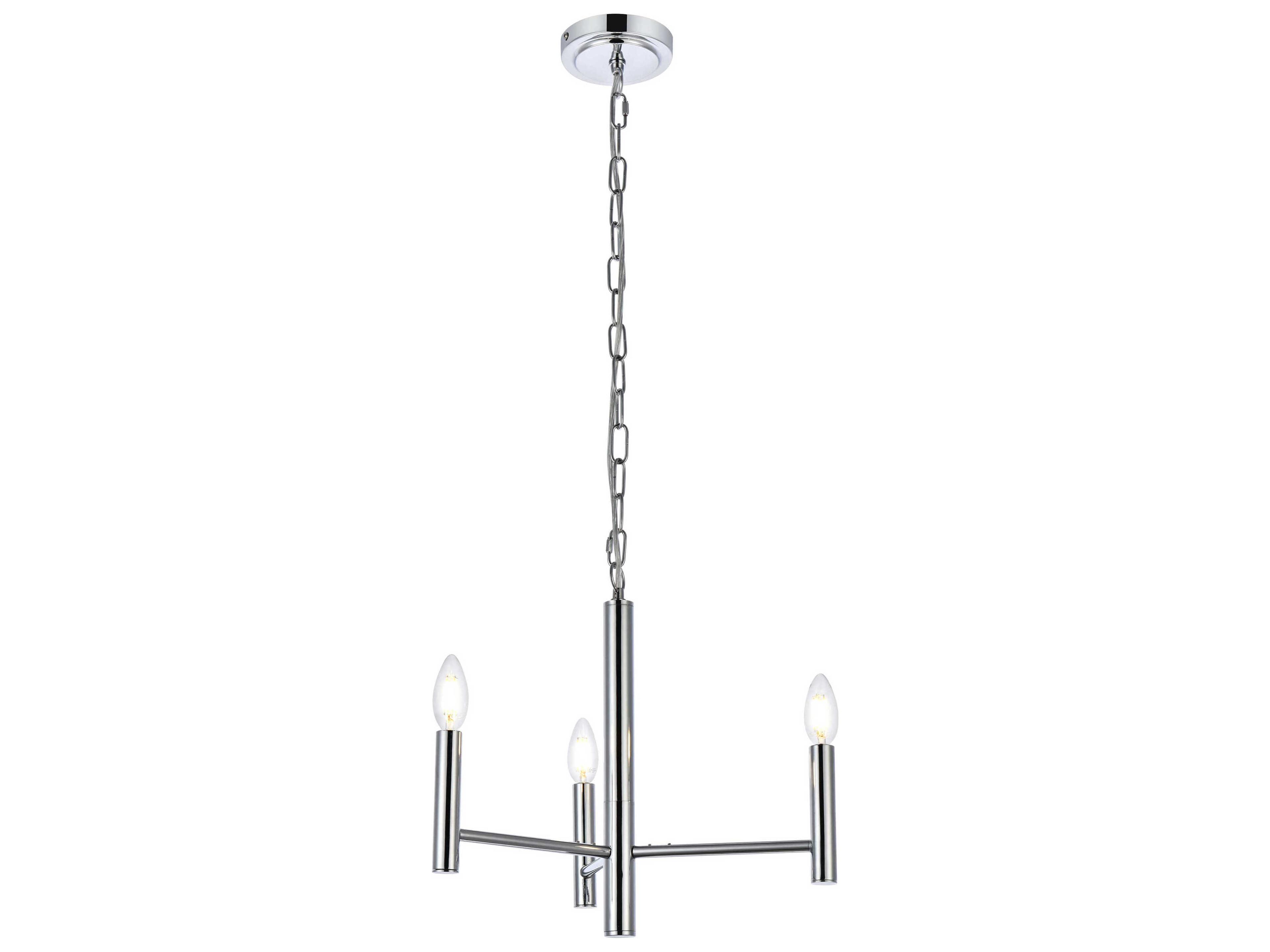Elegant Lighting Carmella 3-Light Chrome Chandelier