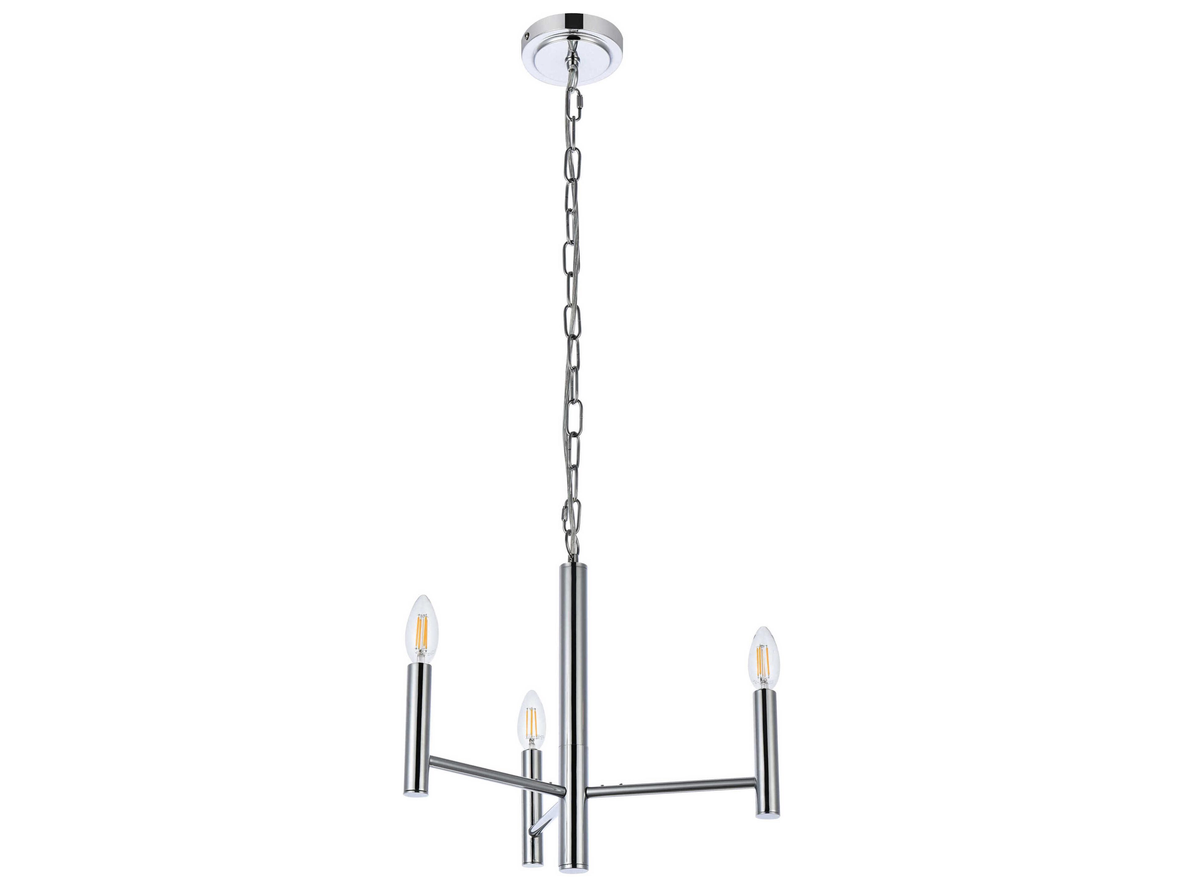 Elegant Lighting Carmella 3-Light Chrome Chandelier