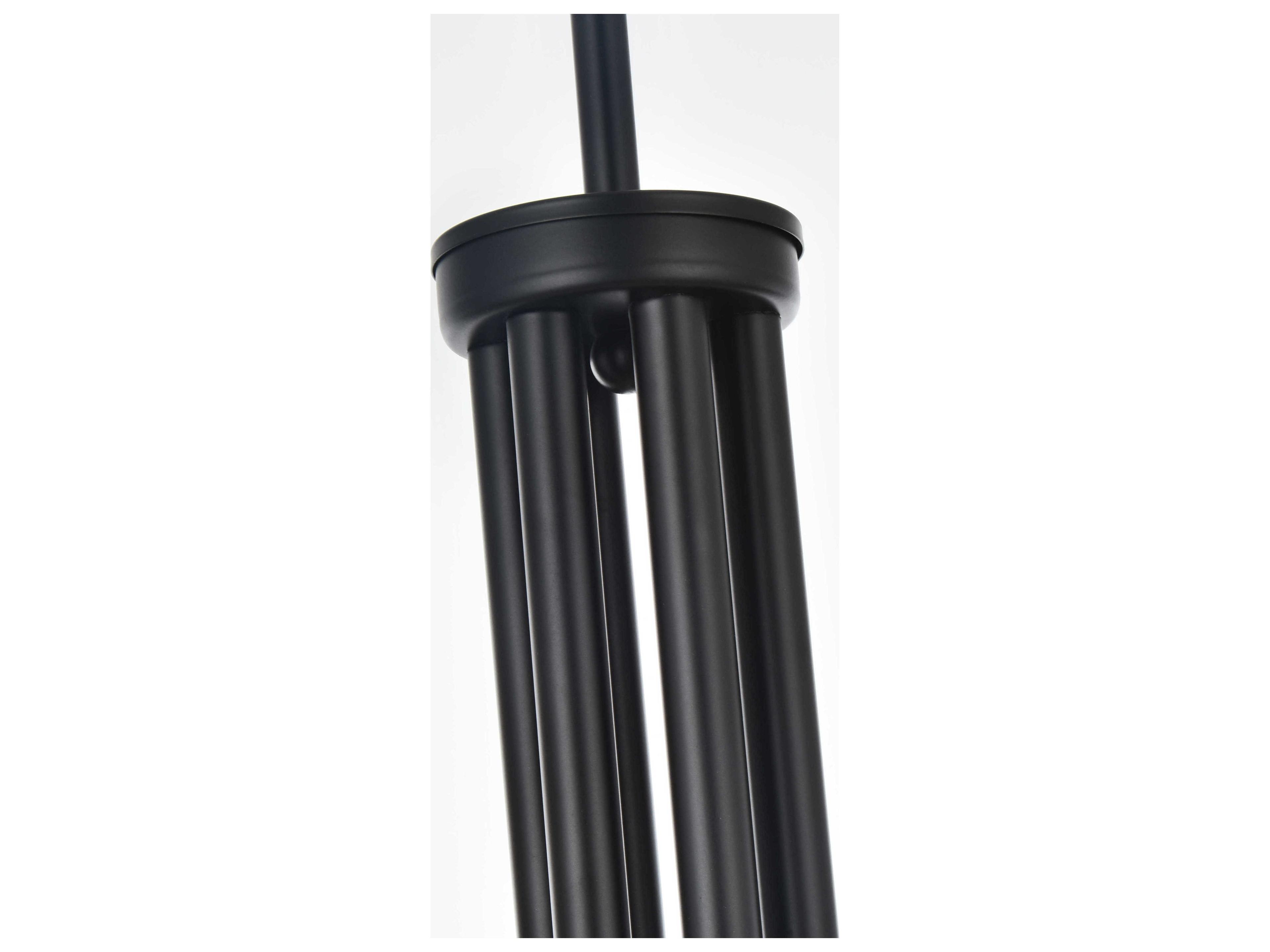 Elegant Lighting Layne 6-Light Black Chandelier