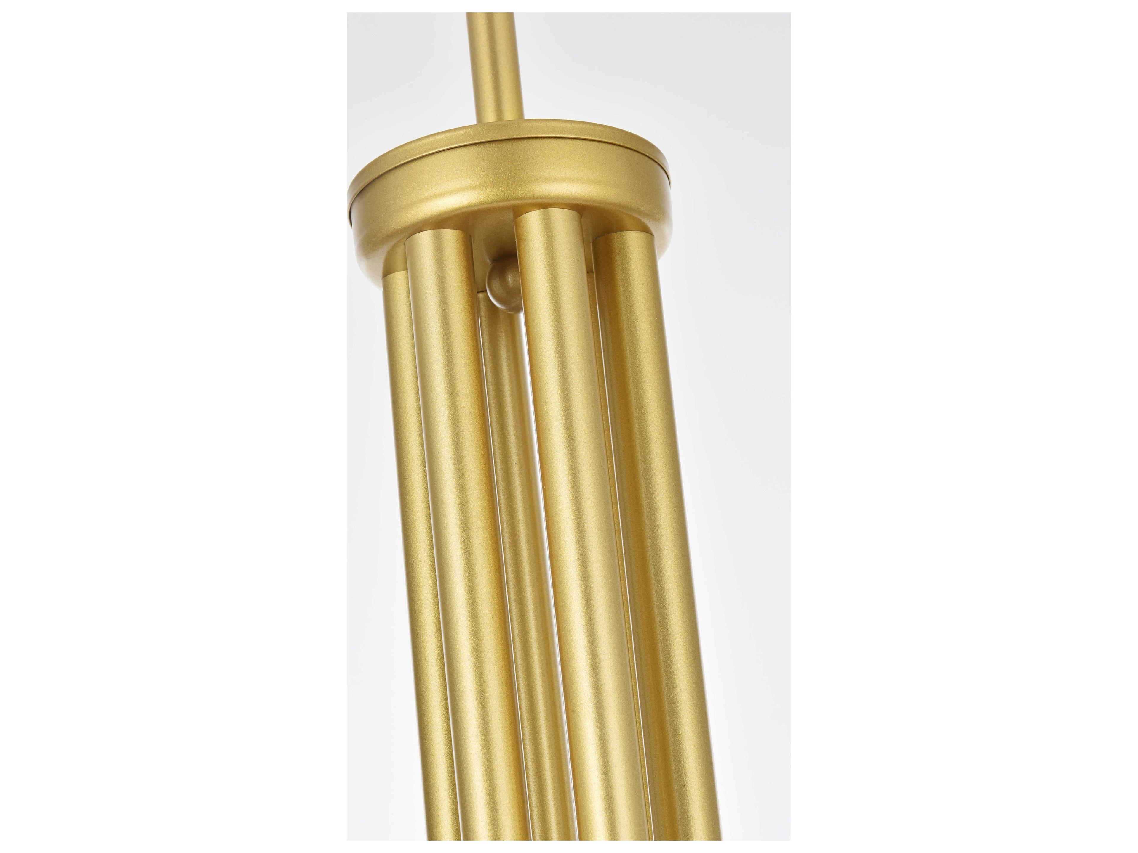 Elegant Lighting Layne 6-Light Brass Chandelier