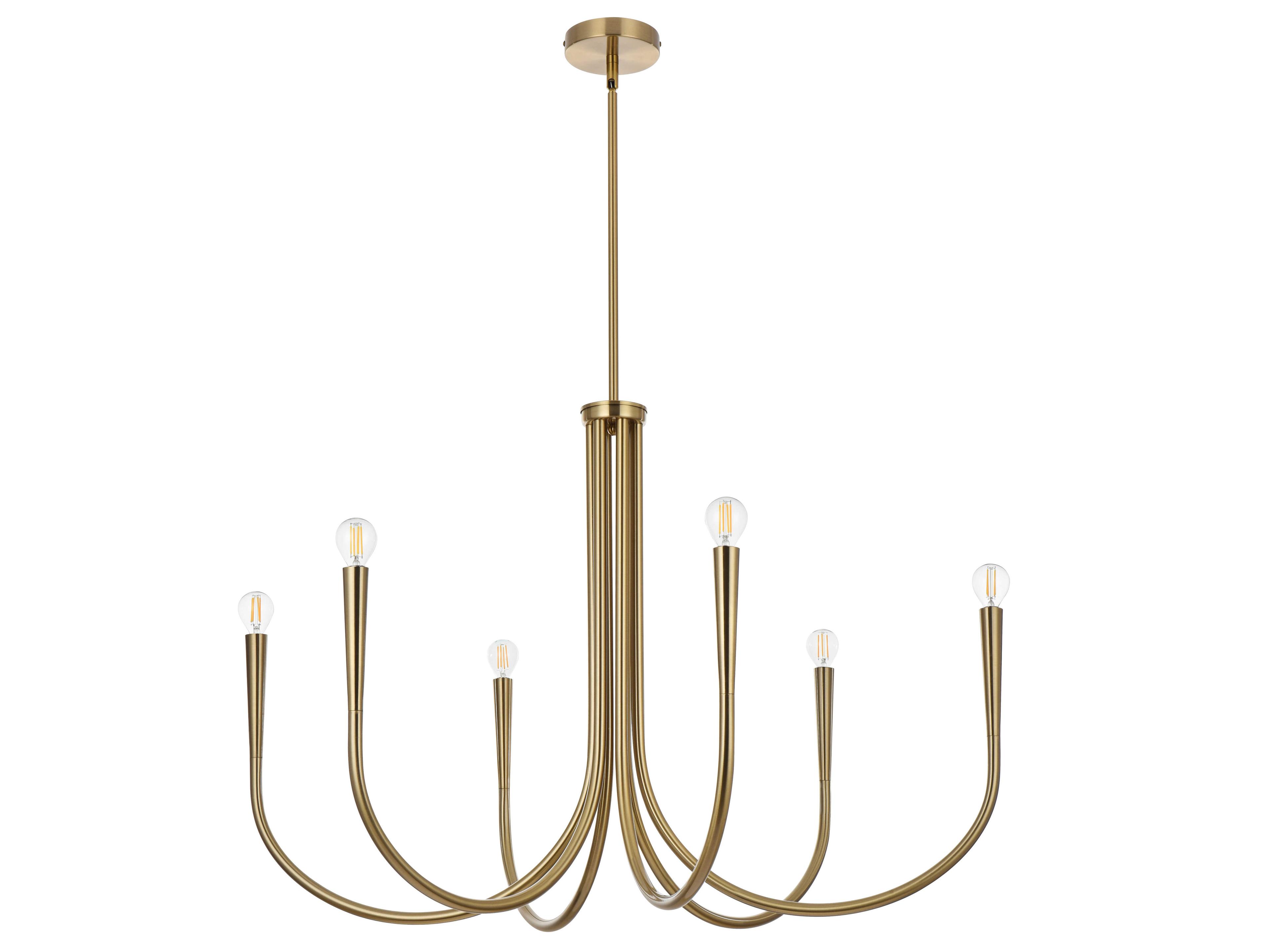 Elegant Lighting Layne 6-Light Gold Chandelier