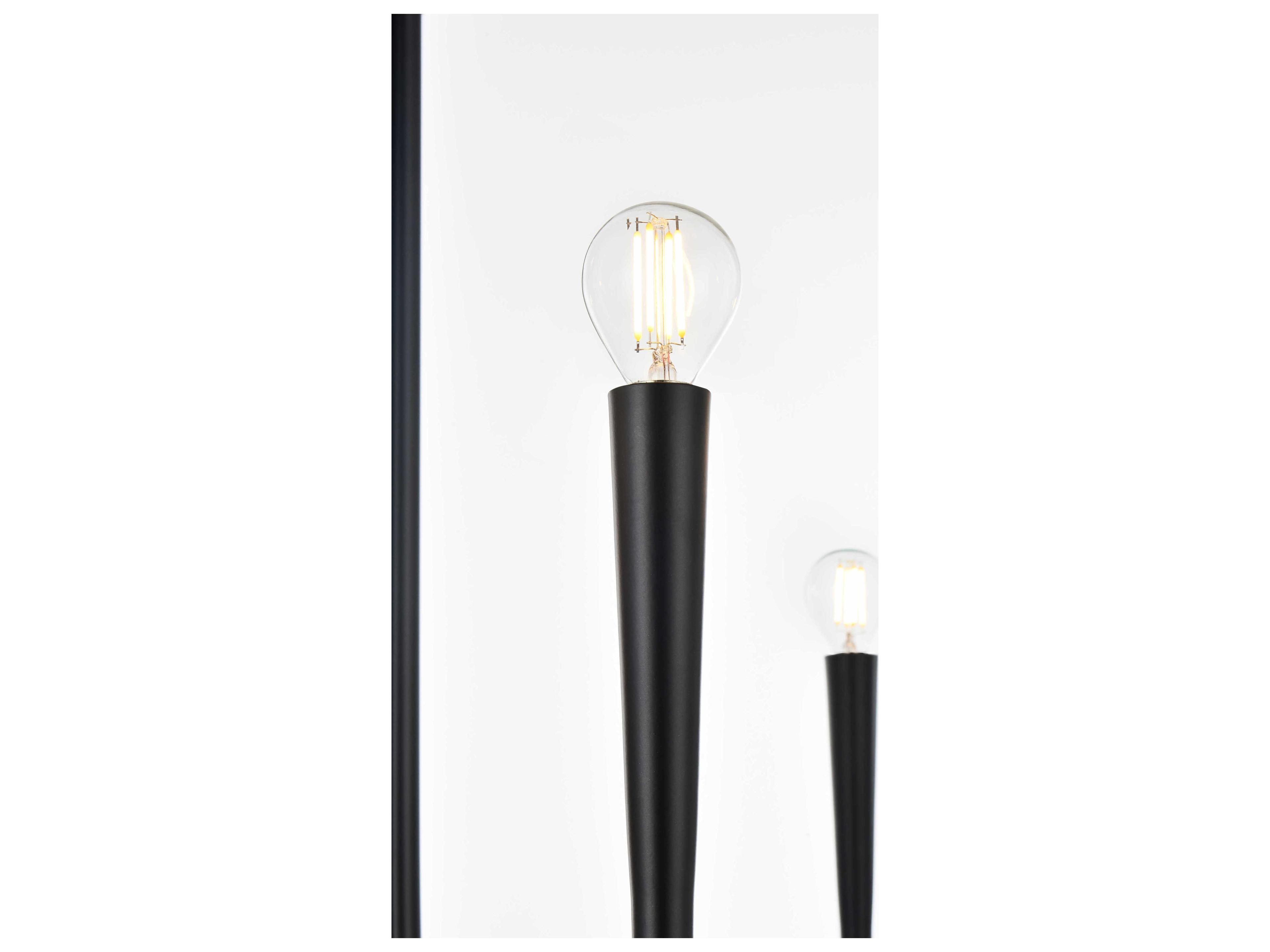 Elegant Lighting Layne 6-Light Black Chandelier