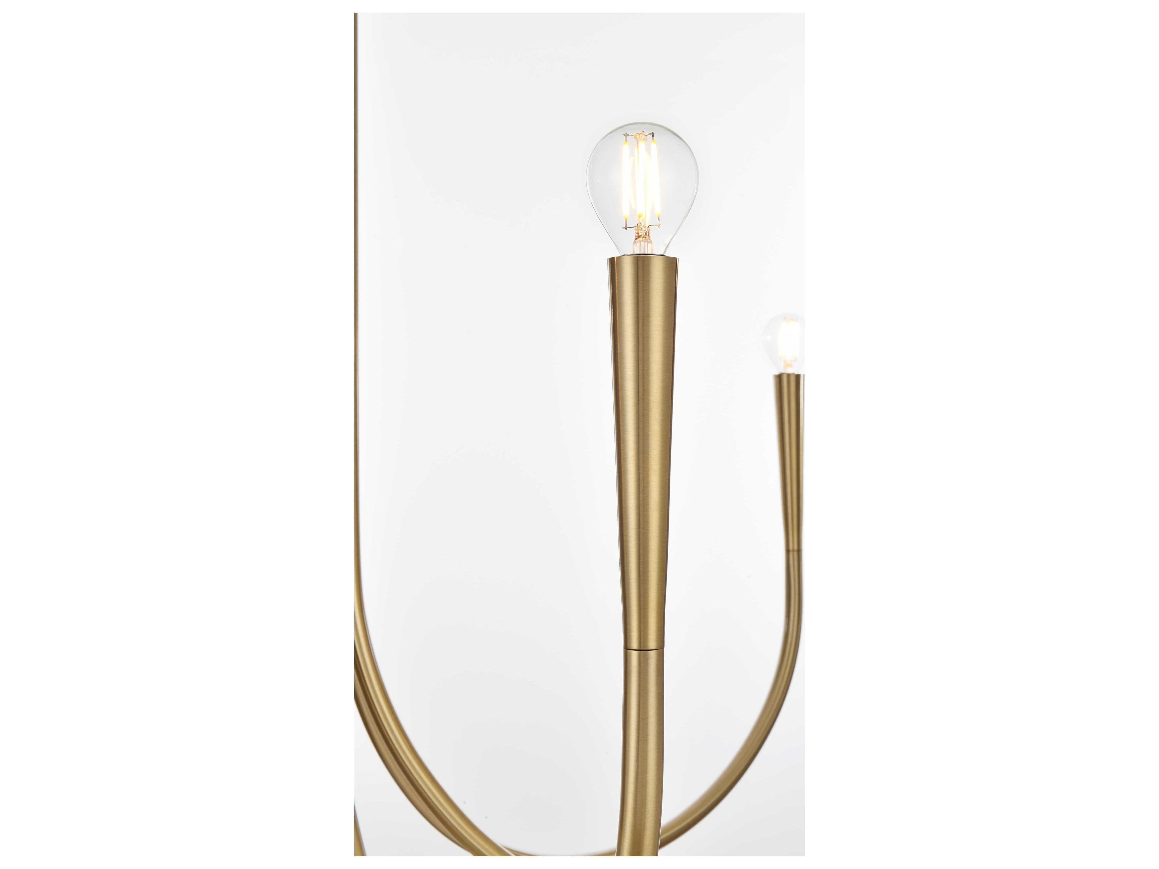 Elegant Lighting Layne 6-Light Gold Chandelier