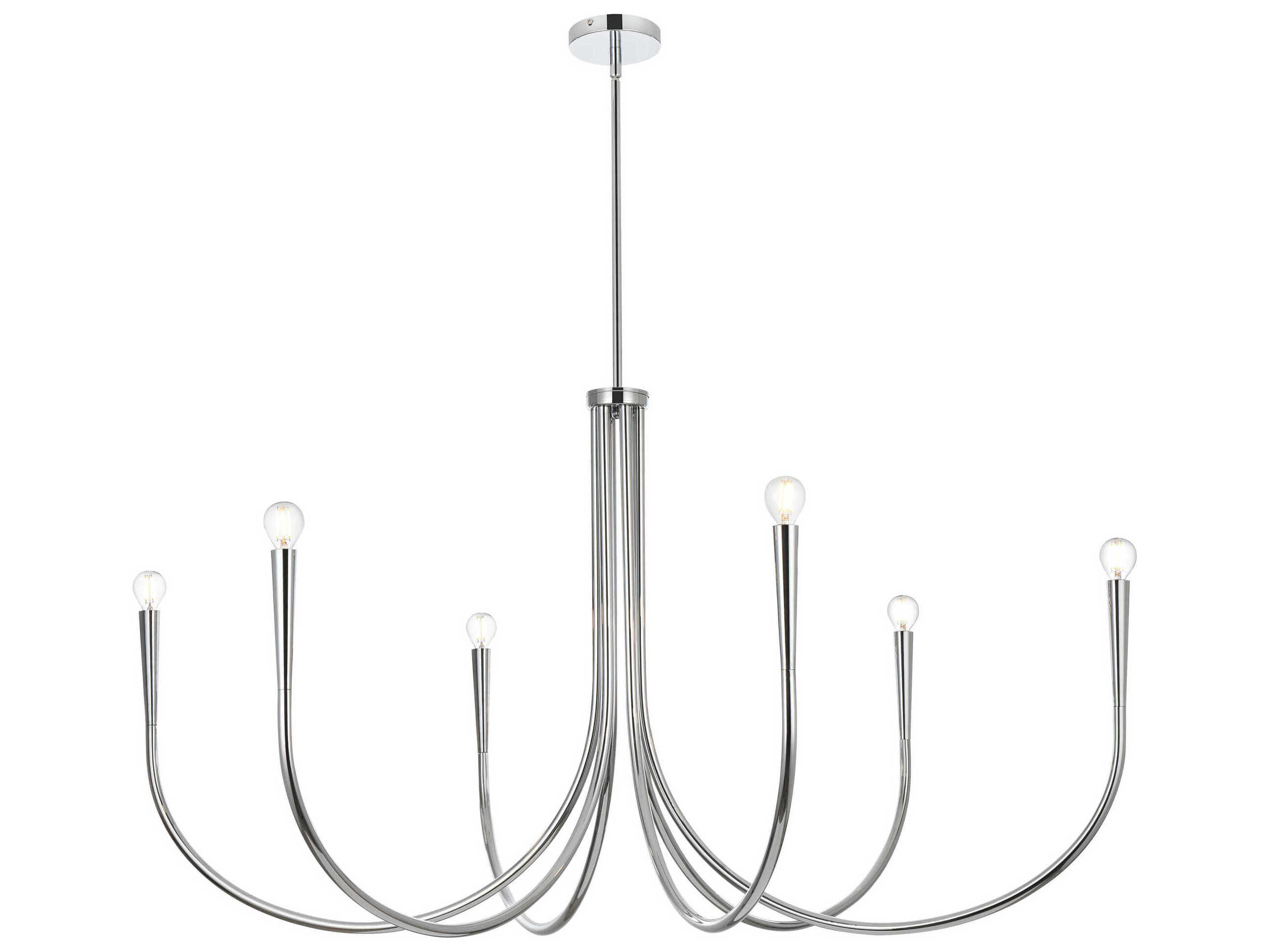 Elegant Lighting Layne 6-Light Chrome Chandelier