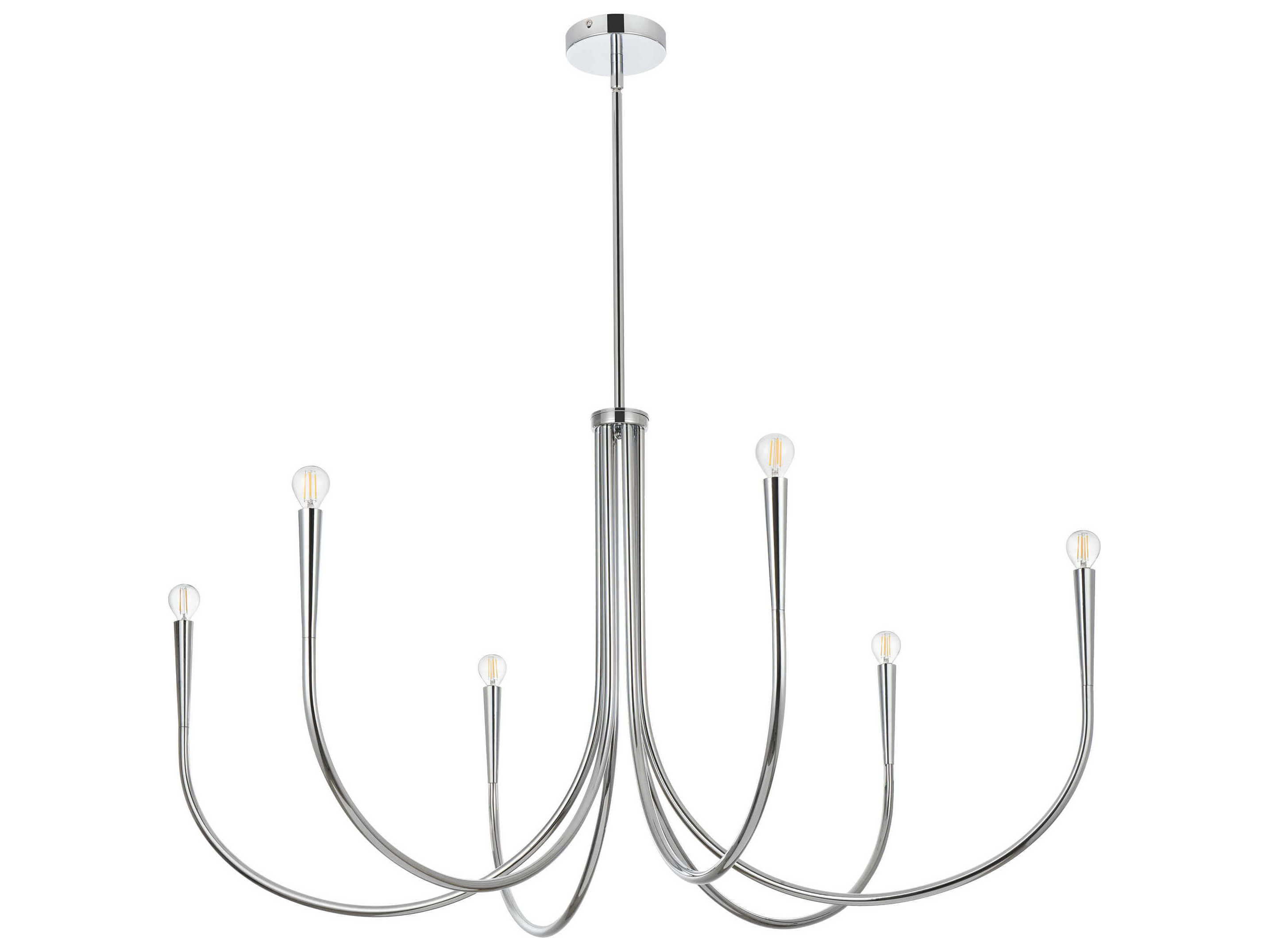 Elegant Lighting Layne 6-Light Chrome Chandelier