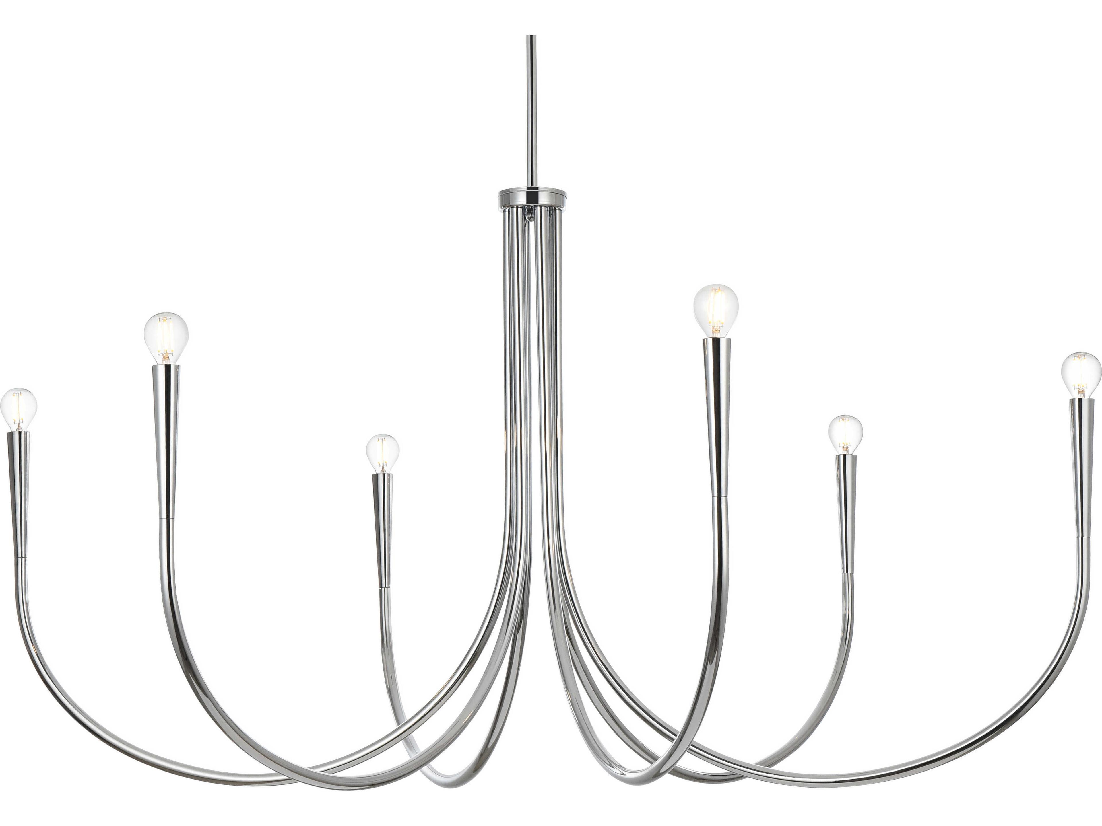 Elegant Lighting Layne 6-Light Chrome Chandelier