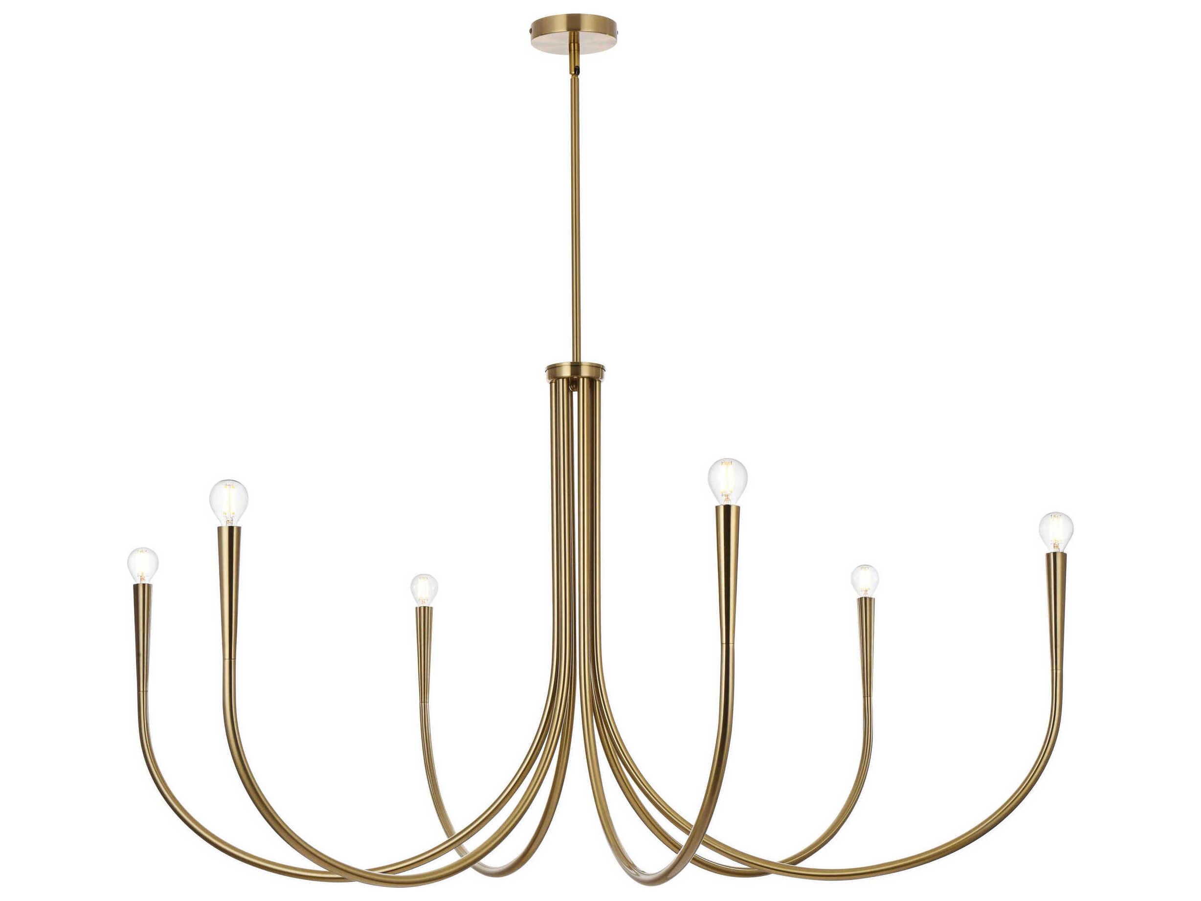 Elegant Lighting Layne 6-Light Gold Chandelier