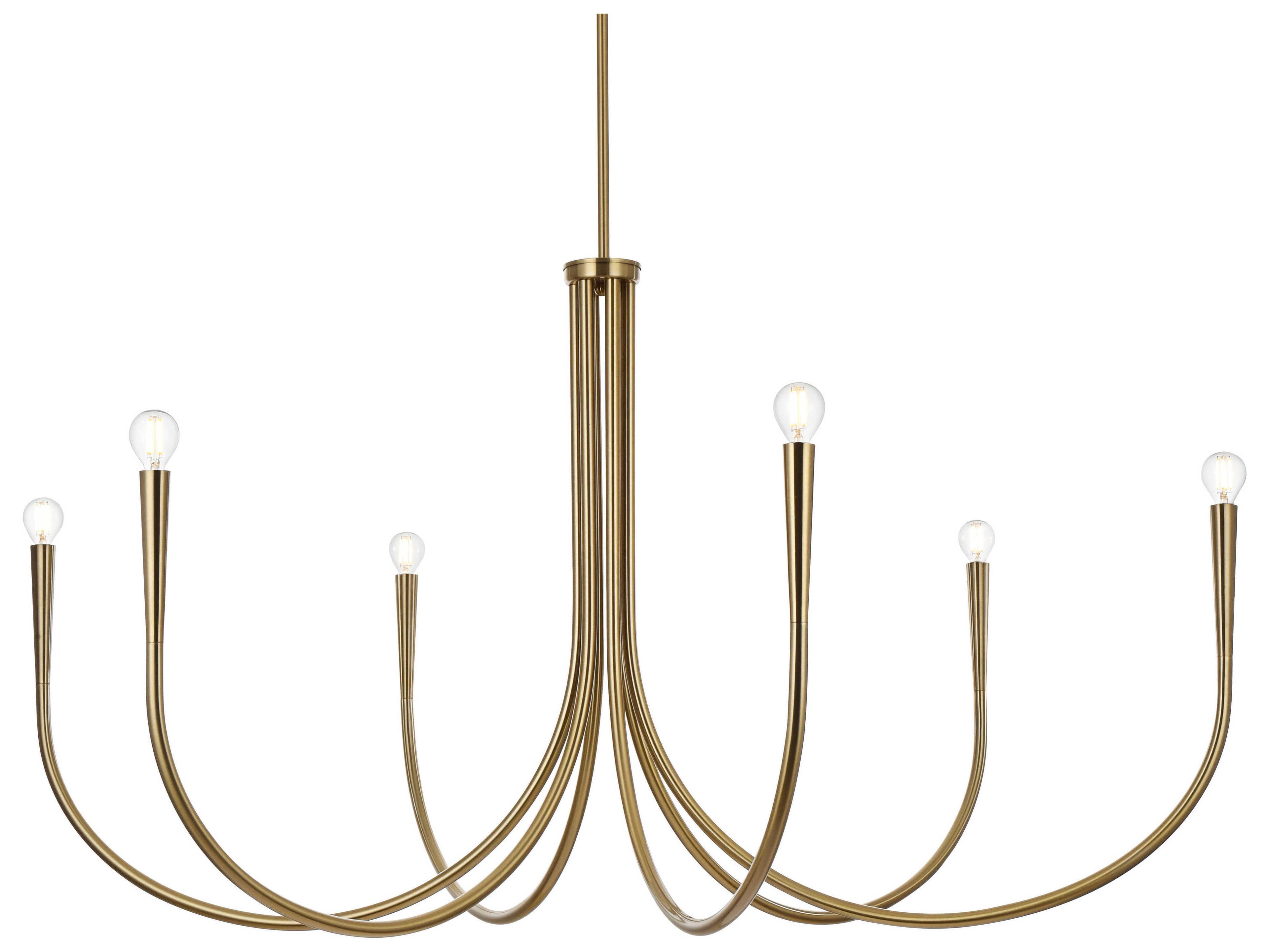 Elegant Lighting Layne 6-Light Gold Chandelier