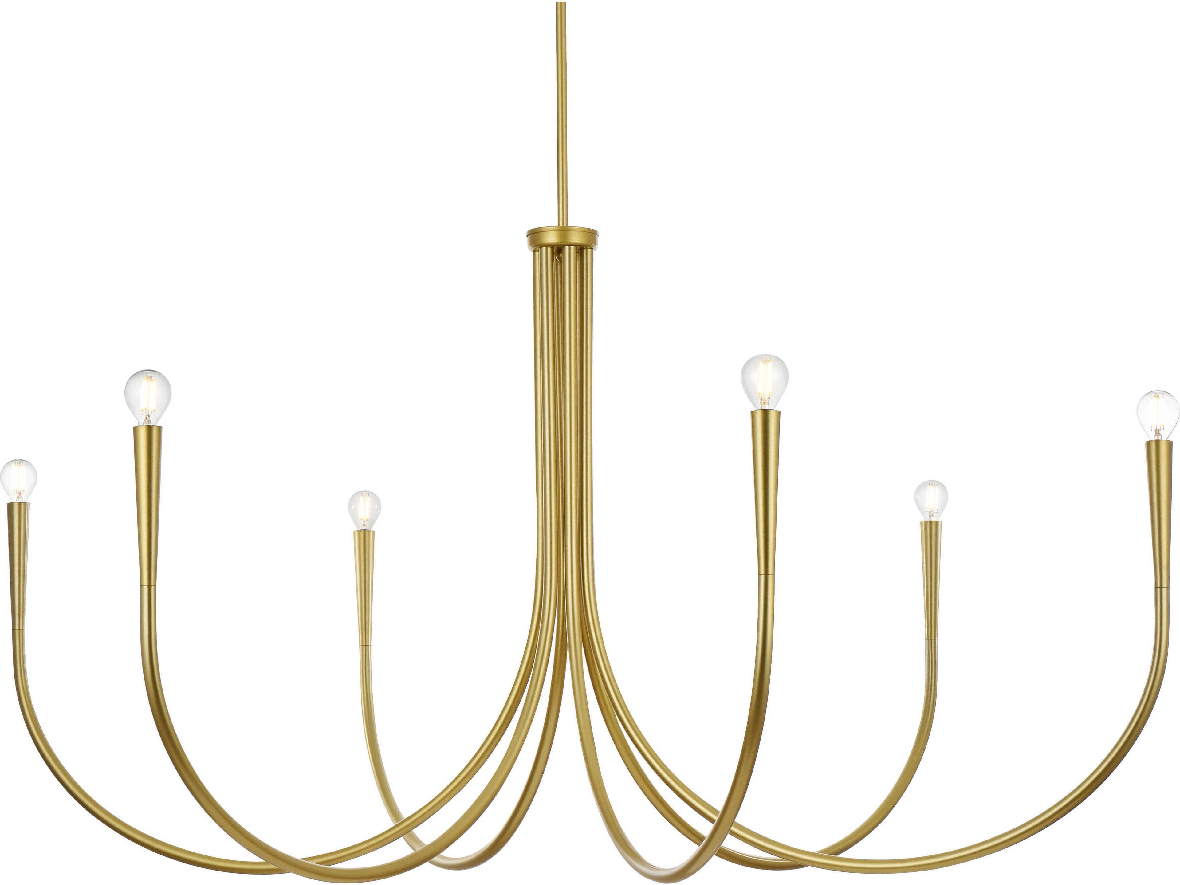 Elegant Lighting Layne 6-Light Brass Chandelier