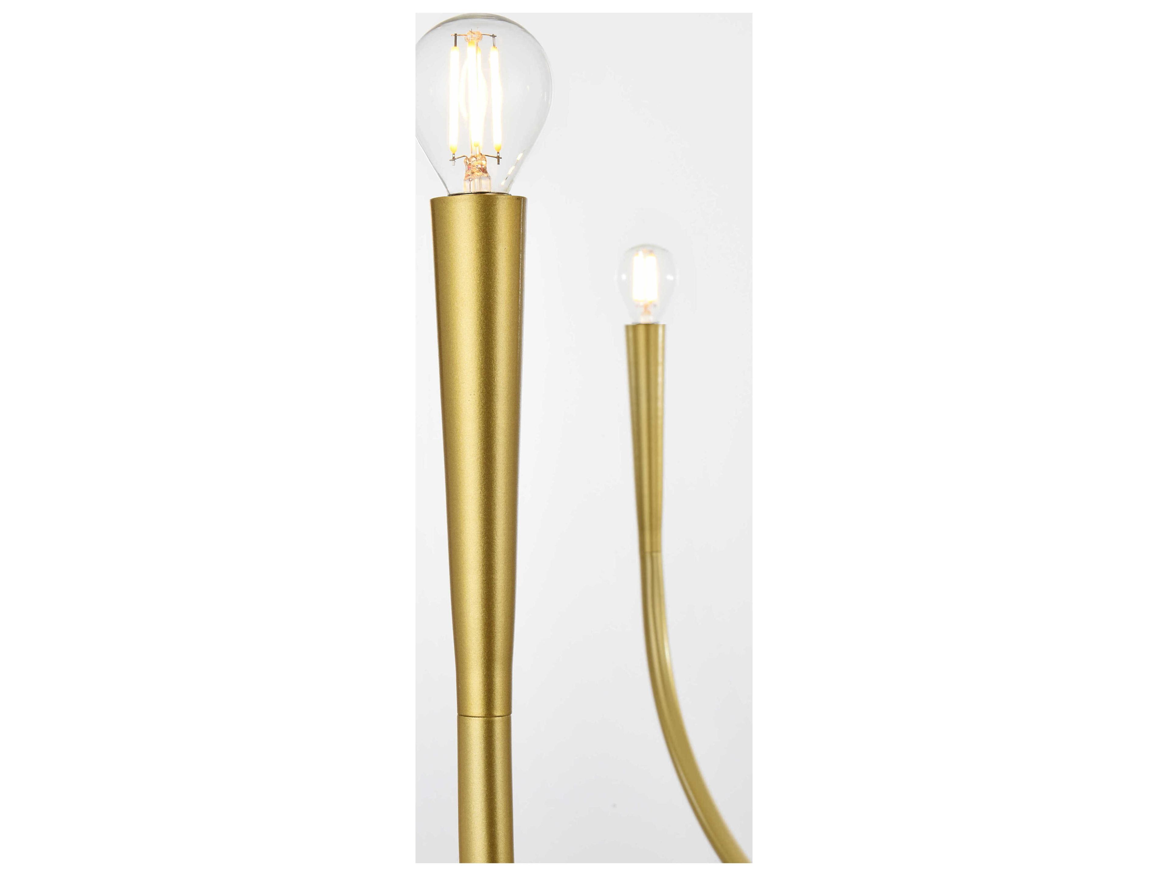 Elegant Lighting Layne 6-Light Brass Chandelier