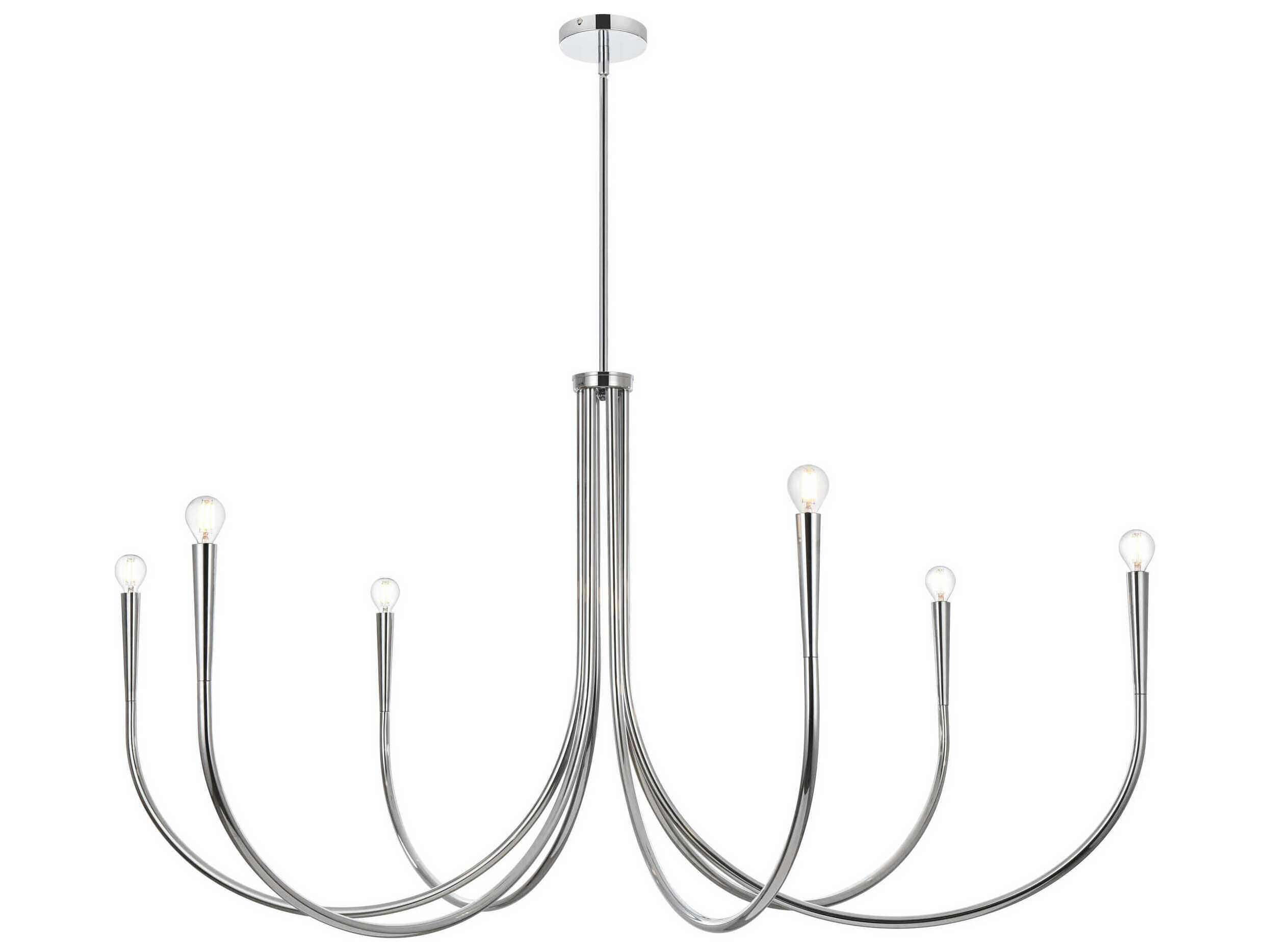 Elegant Lighting Layne 6-Light Chrome Chandelier