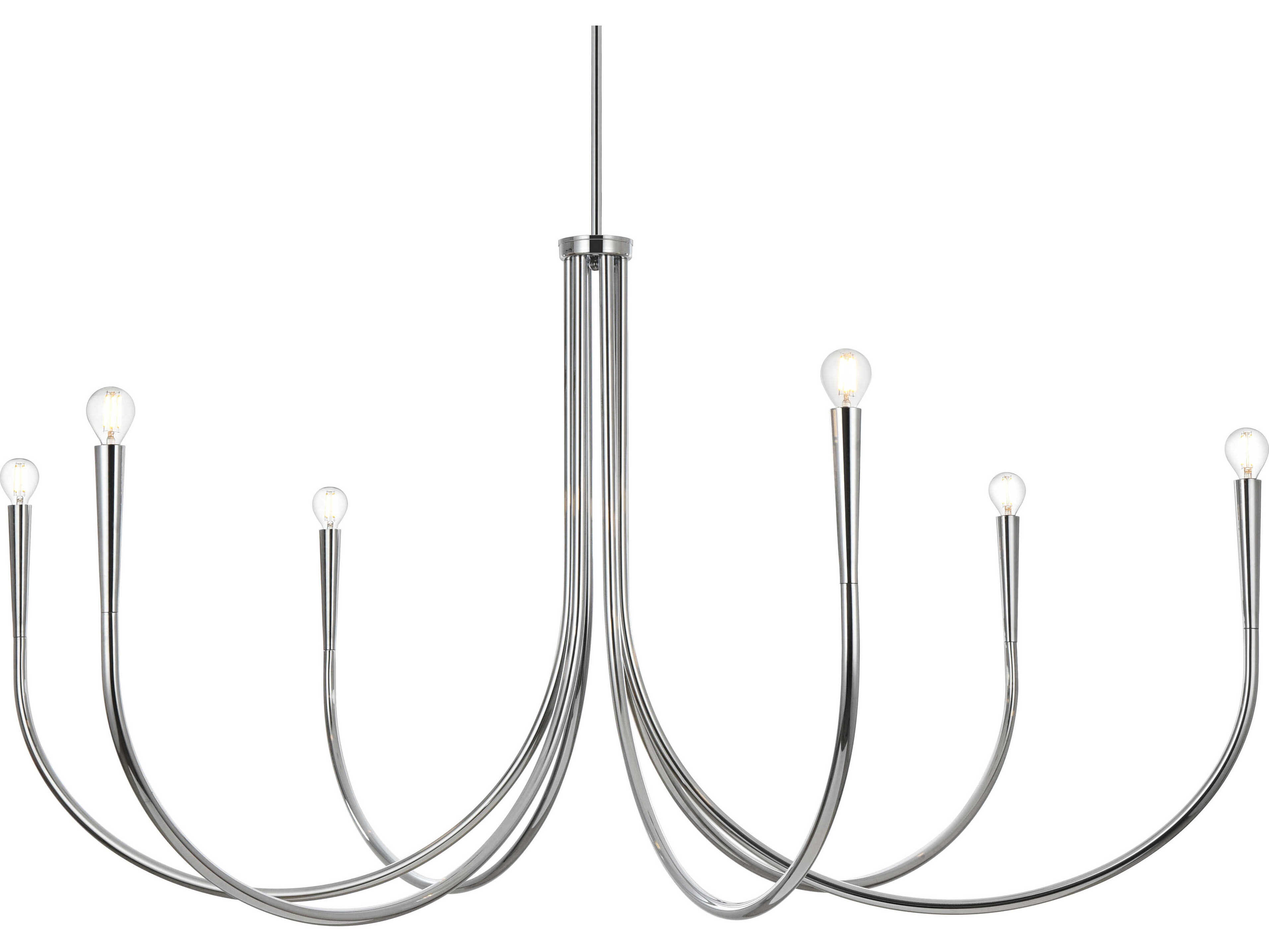 Elegant Lighting Layne 6-Light Chrome Chandelier