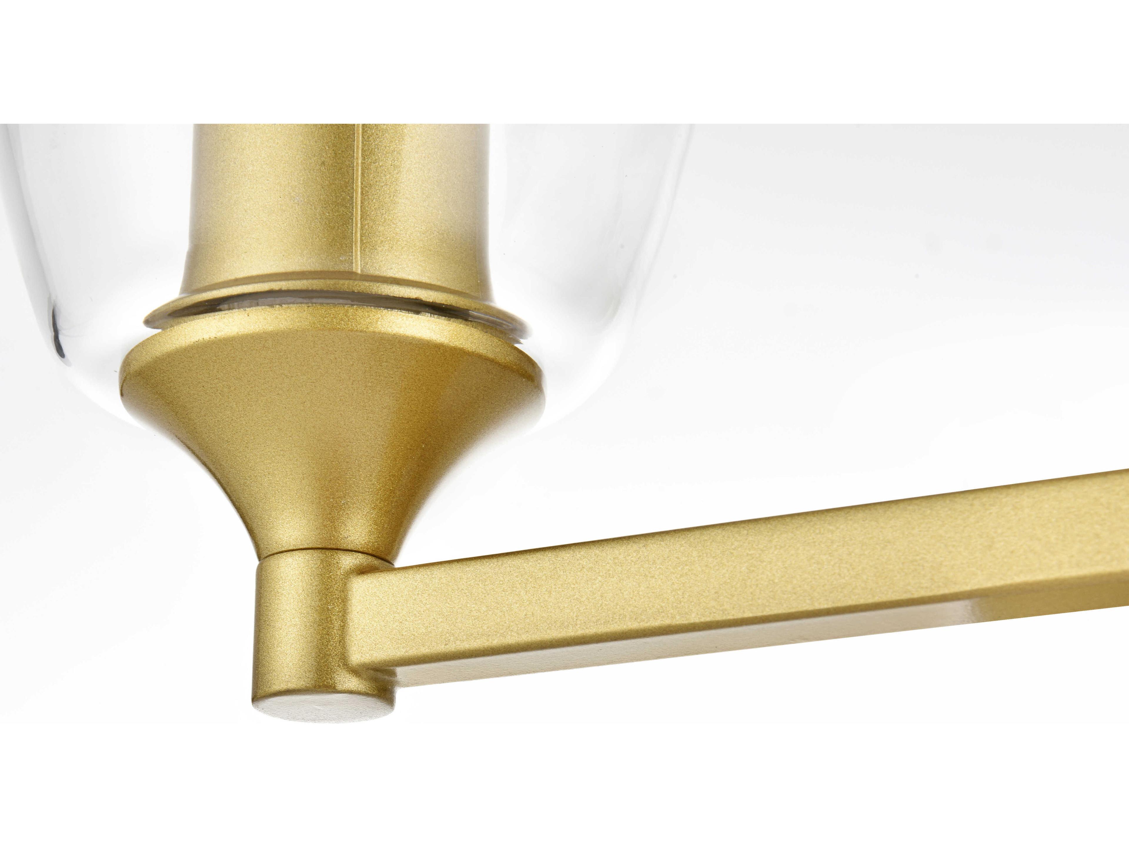 Elegant Lighting Gianni 4-Light Brass Glass Vanity Light