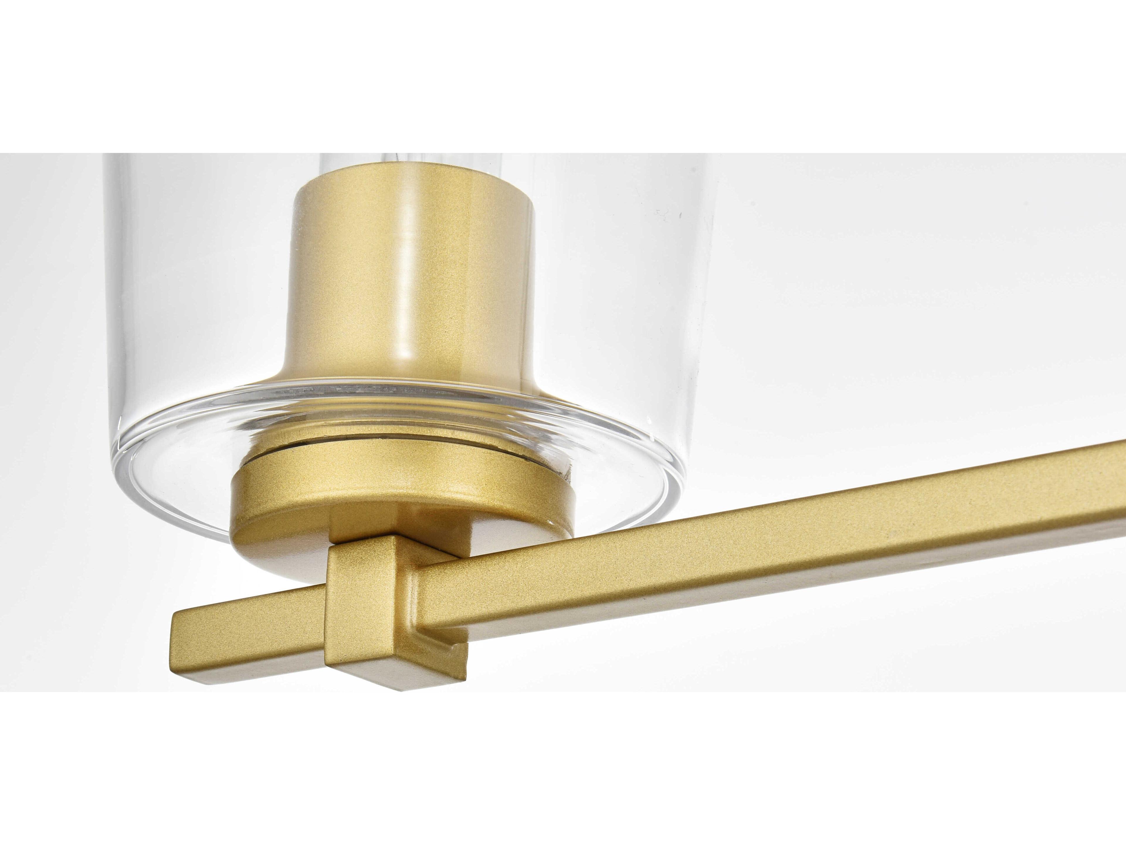 Elegant Lighting Kacey 3-Light Brass Glass Vanity Light