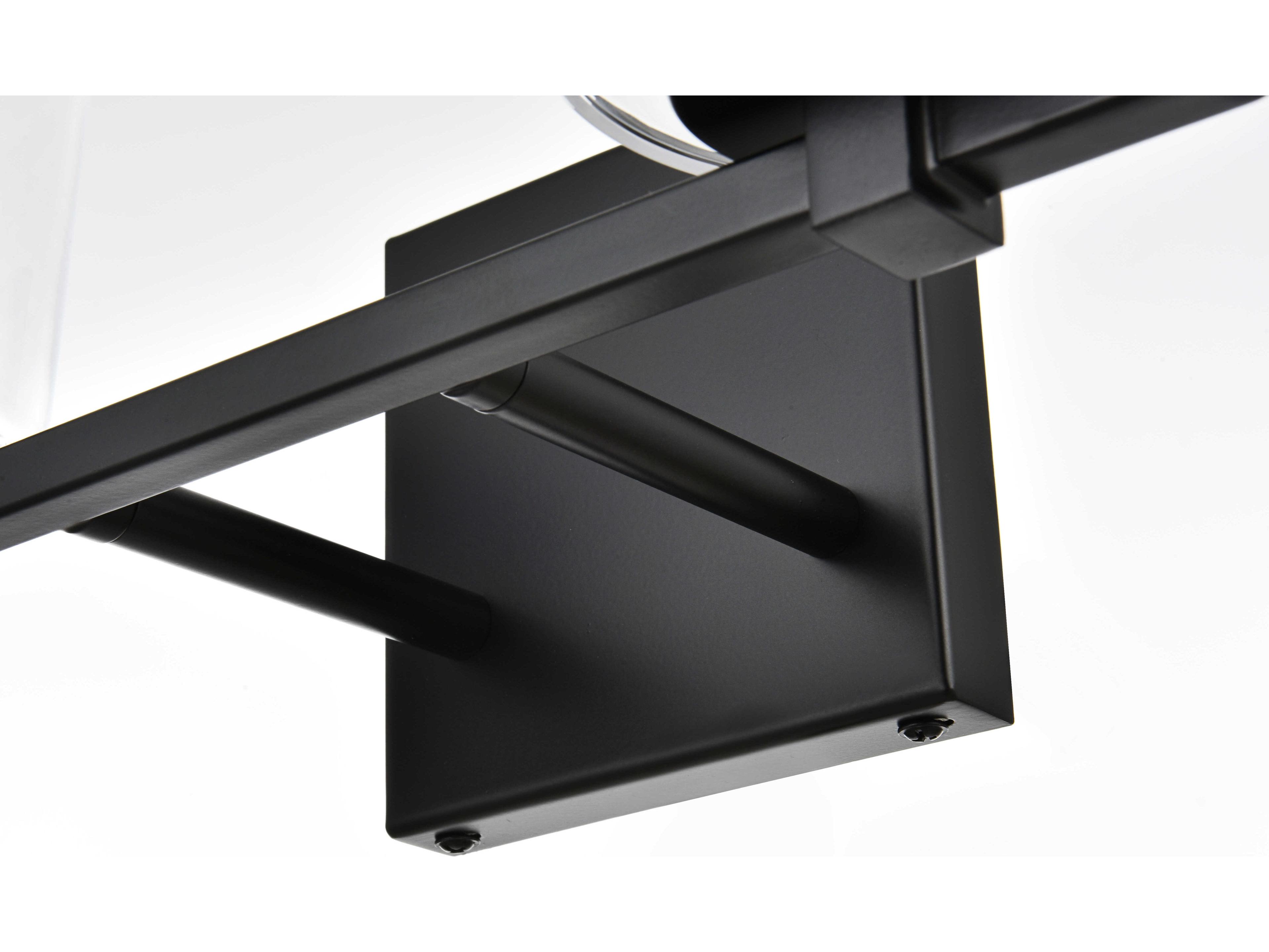 Elegant Lighting Kacey 4-Light Black Glass Vanity Light