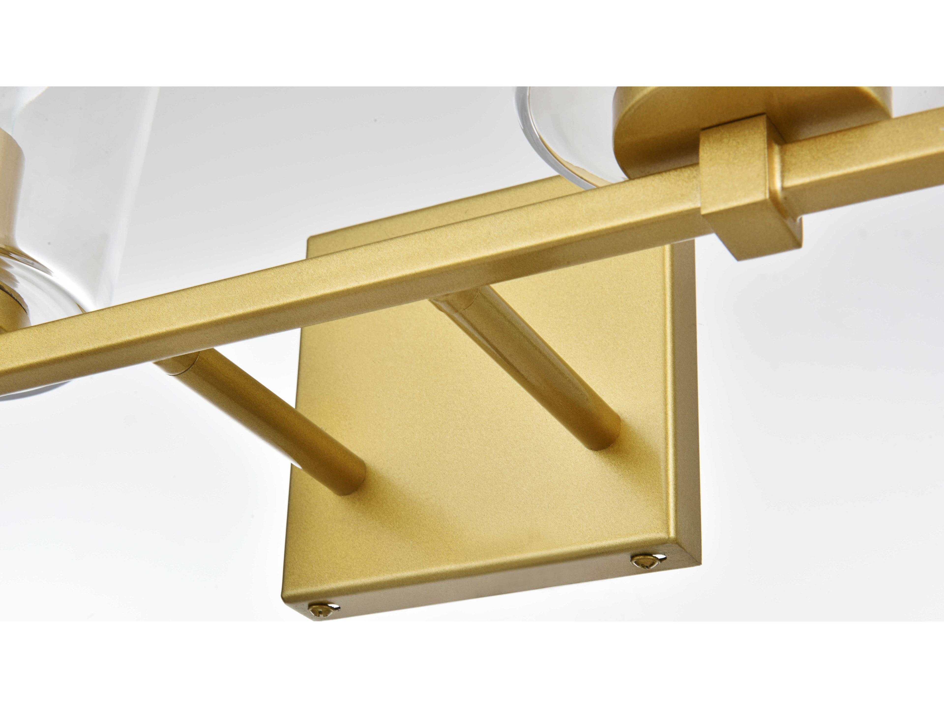 Elegant Lighting Kacey 4-Light Brass Glass Vanity Light