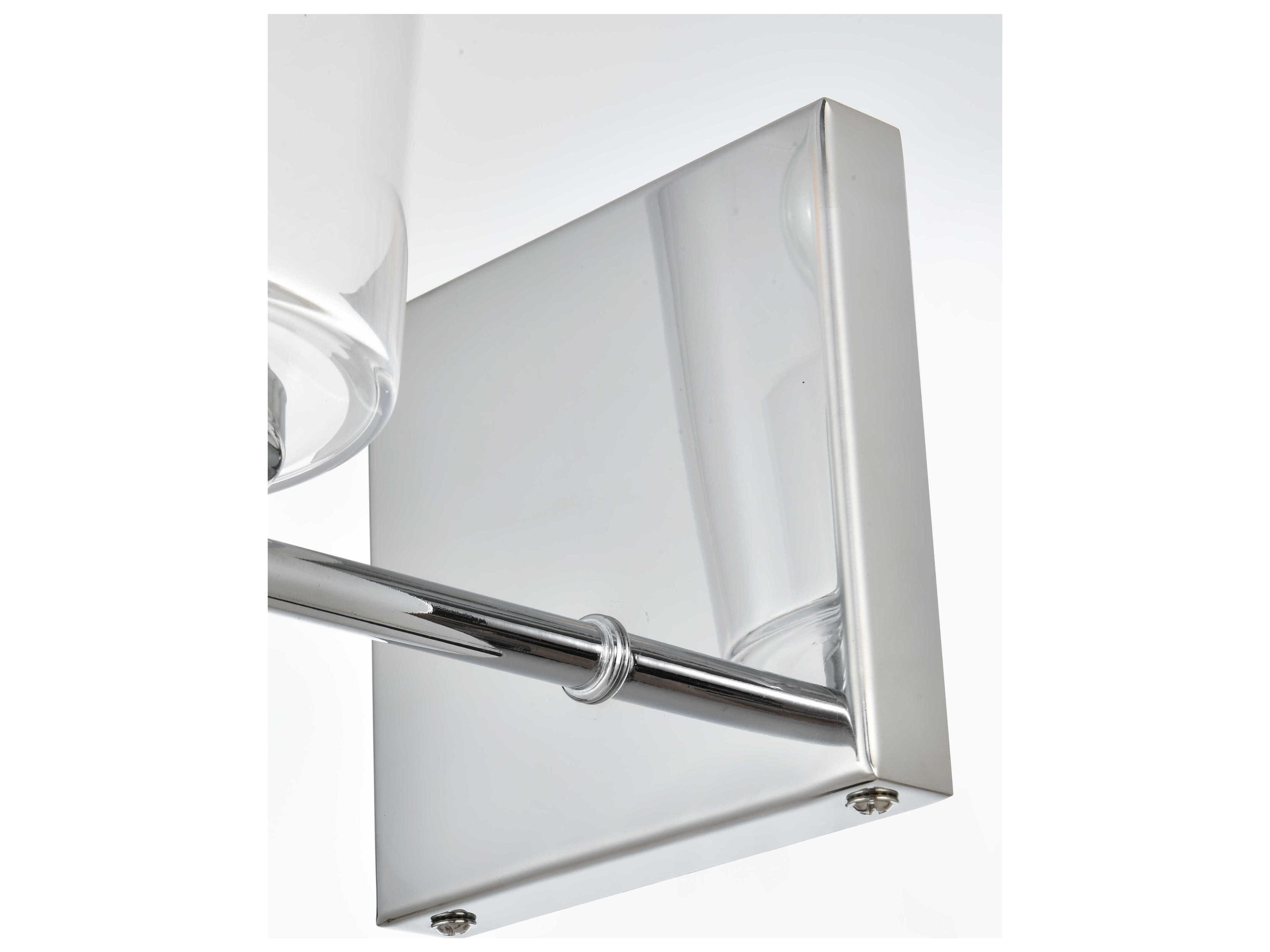 Elegant Lighting Kacey 1-Light Chrome Glass Wall Sconce