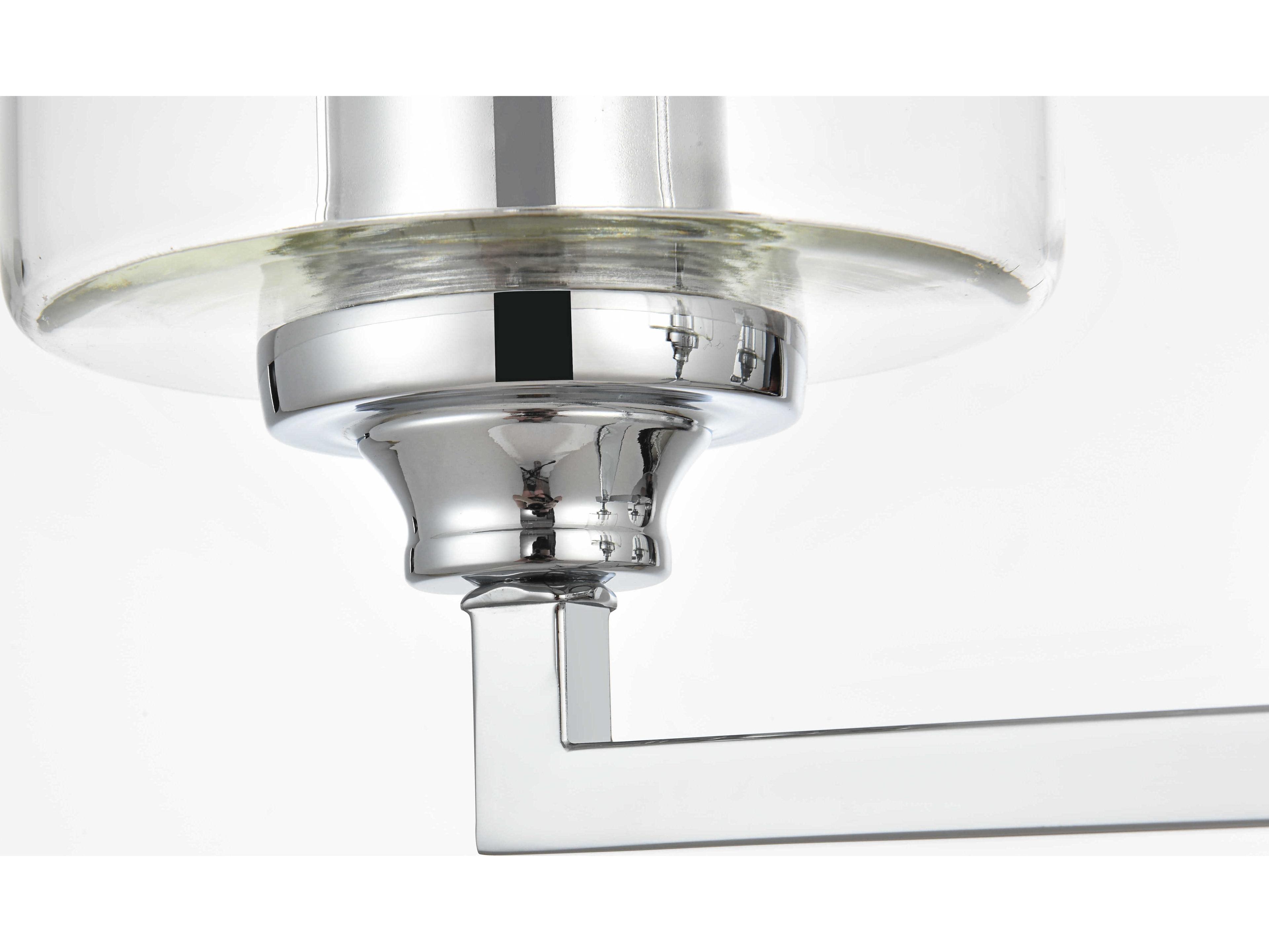 Elegant Lighting Mayson 2-Light Chrome Glass Vanity Light